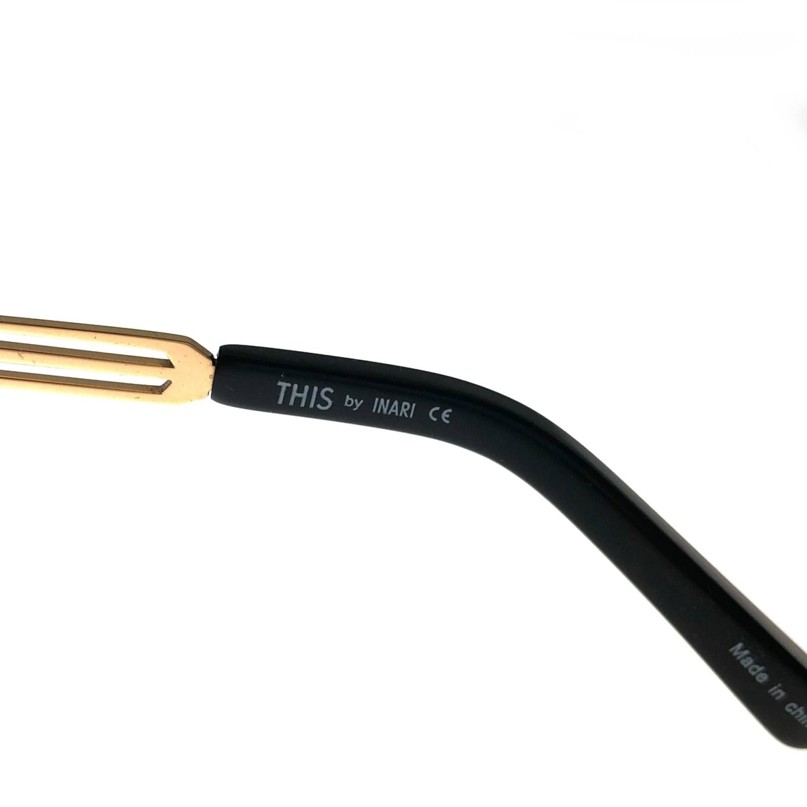 《残り一点》ハーフリム ラインサングラス THIS BY INARI TIMELESS - BLACK×GOLD