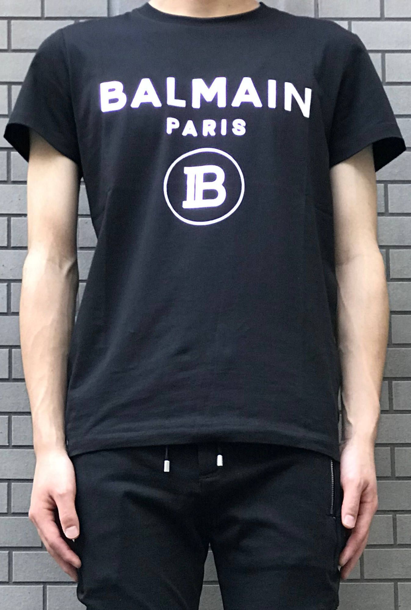 【SENSE9月号掲載】Bロゴ シルバー ショートスリーブカットソー - BLACK