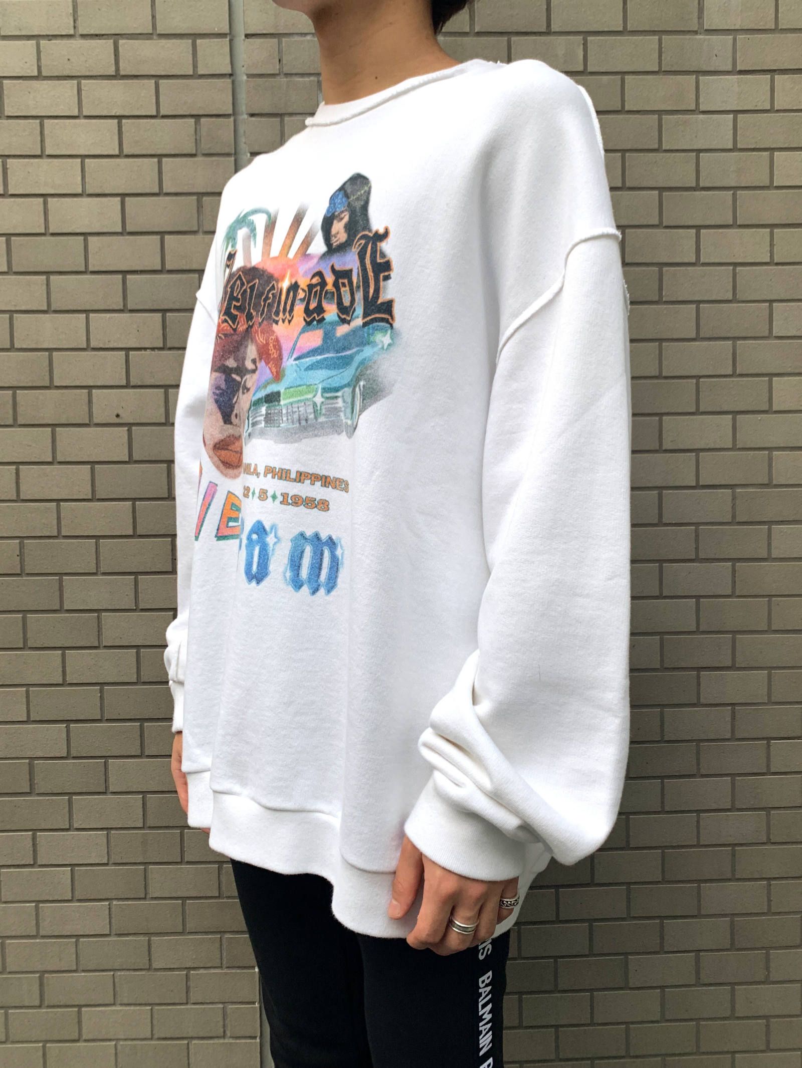 《残り一点》90’S ロゴプリント オーバーサイズ スウェット
