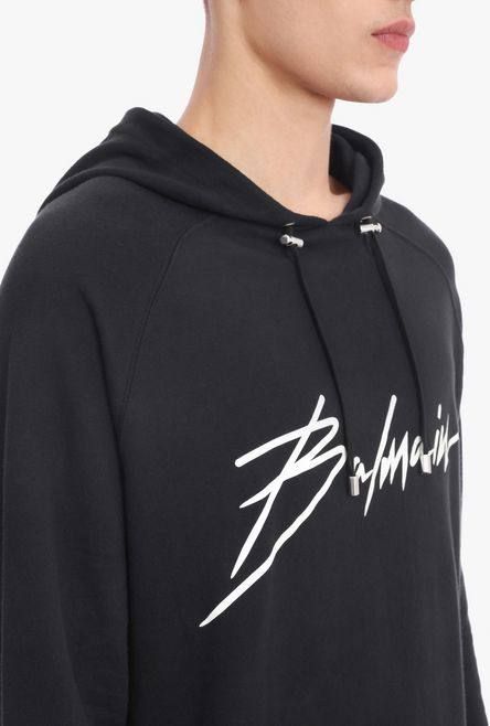 BALMAIN - シグネチャーロゴ カットオフプルオーバーパーカー