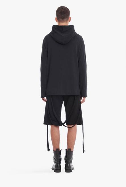 BALMAIN - シグネチャーロゴ カットオフプルオーバーパーカー