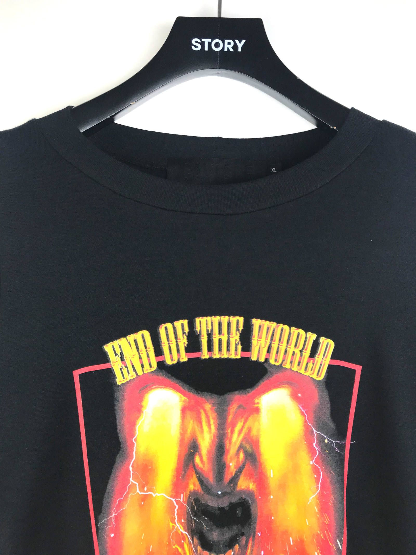 《残り一点》 グラフィック ボーダー フェイクレイヤードカットソー LONG SLEEVE WINTER TSHIRT - BLACK × RED