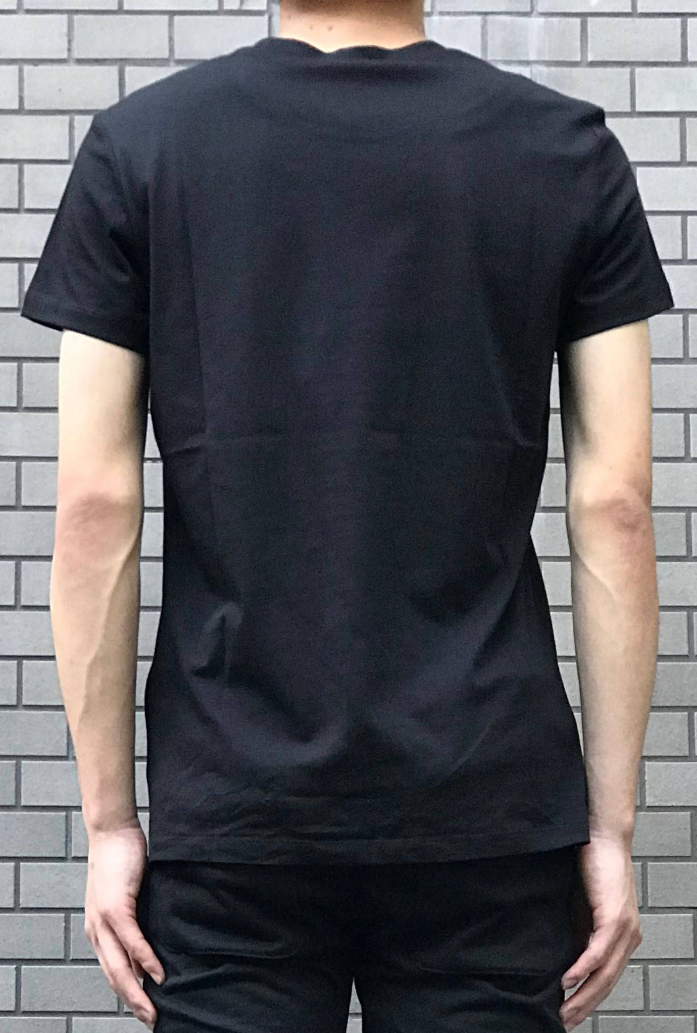 【SENSE9月号掲載】Bロゴ シルバー ショートスリーブカットソー - BLACK
