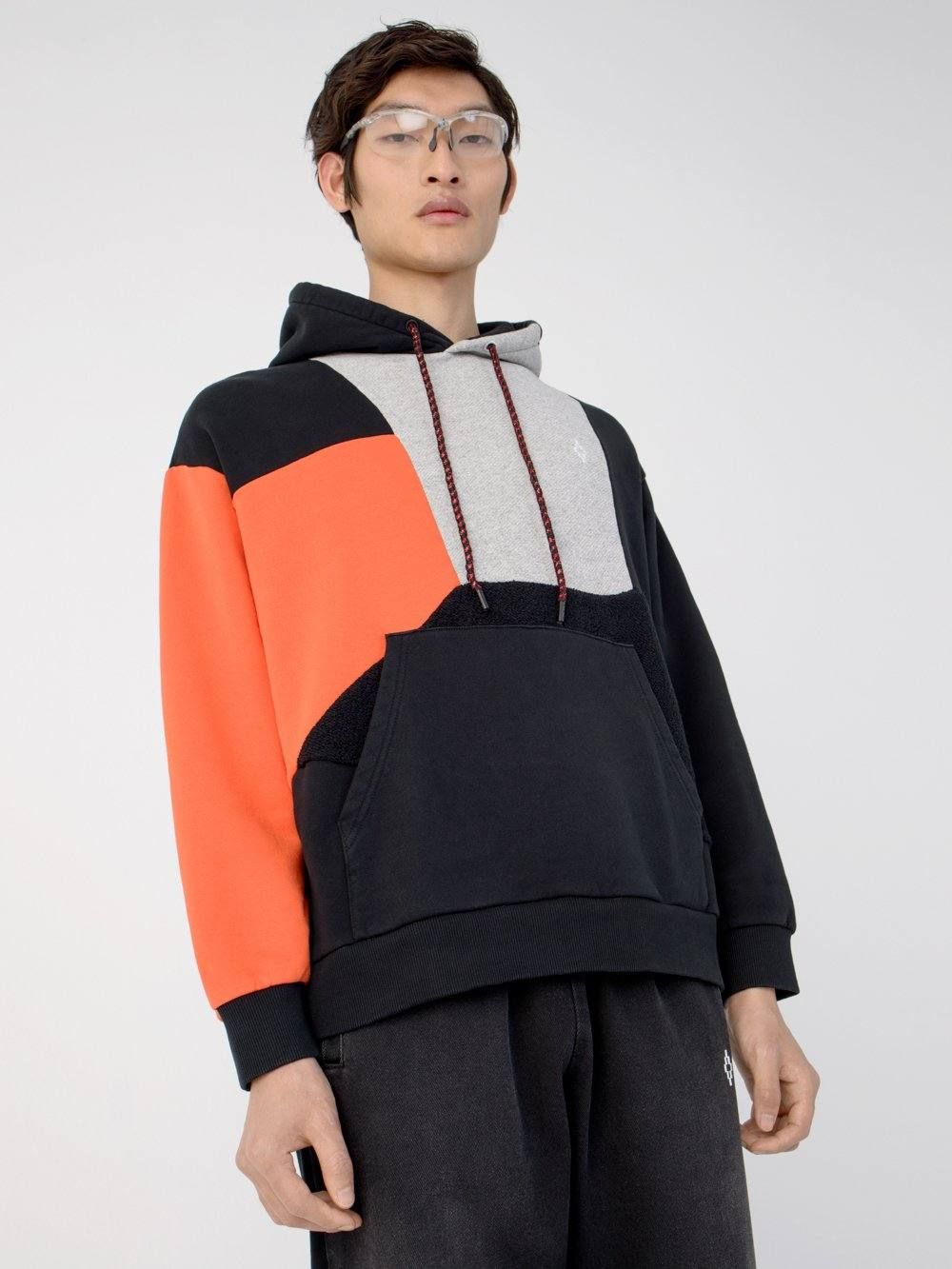 MARCELO BURLON - カラーブロック切替 オーバーサイズパーカー BLOCK 