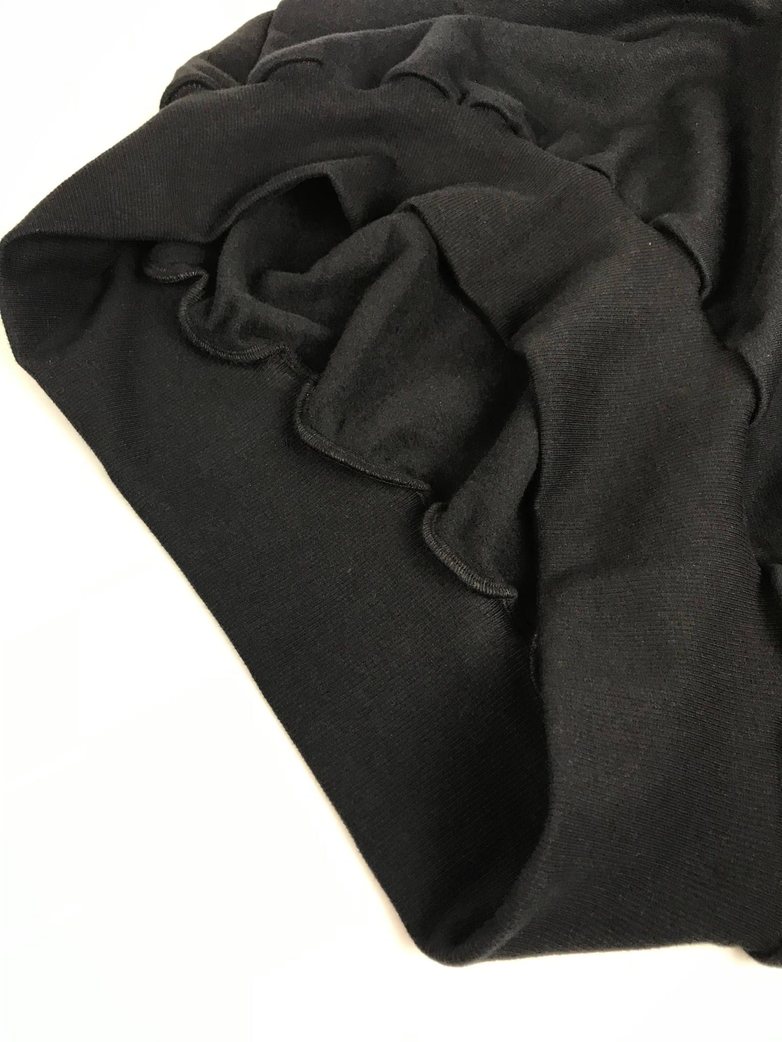 《L,XL残り各一点》 ドルフィングラフィック ショート丈パーカー HOODIE  - BLACK