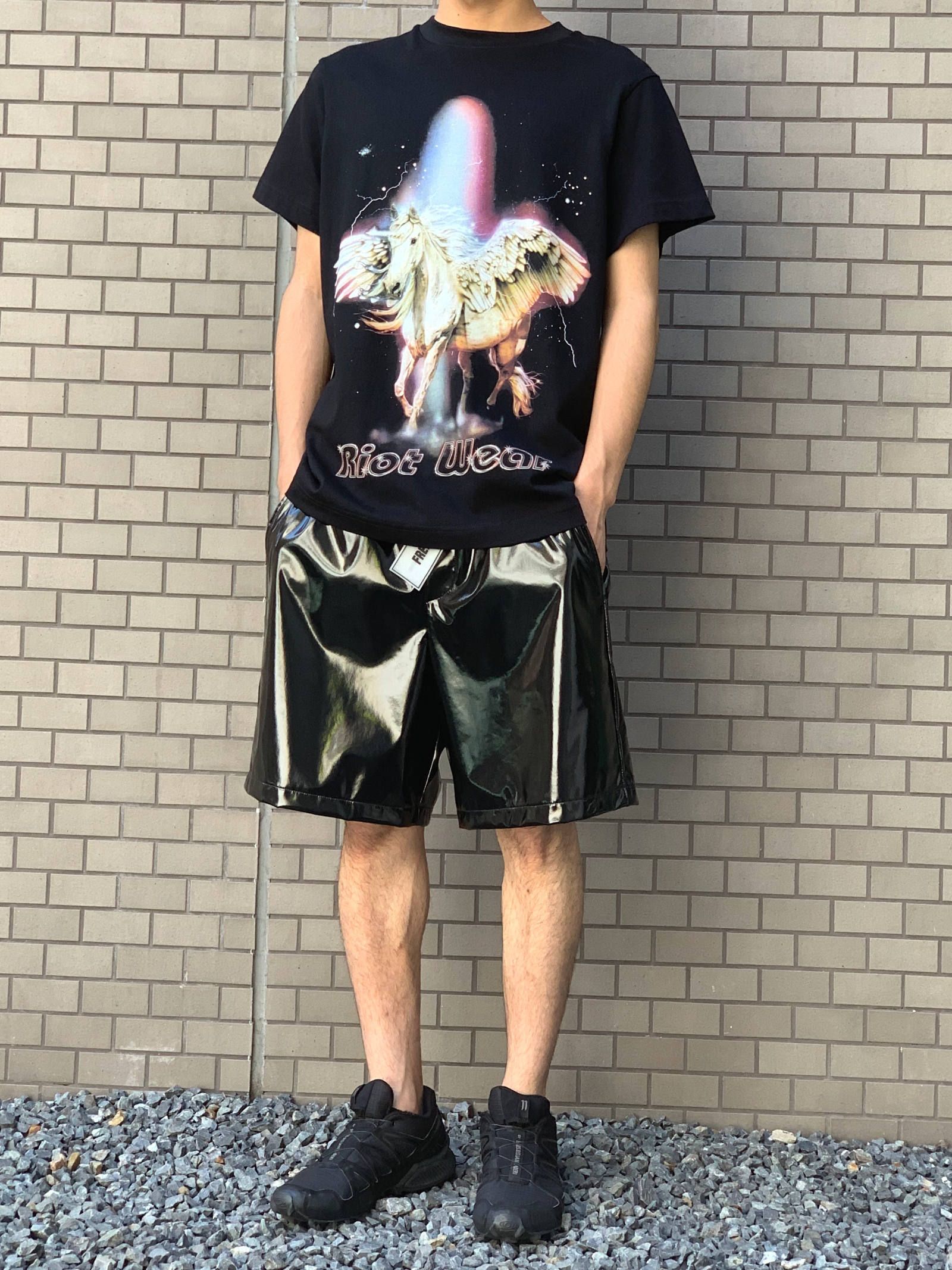 《残り一点》 ペガサス グラフィックカットソー T-SHIRT - BLACK
