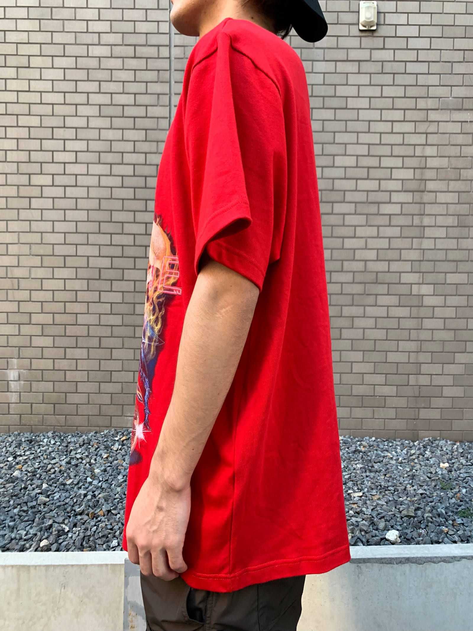《各カラー残り一点》 スカルロゴ グラフィックカットソー T-SHIRT - RED