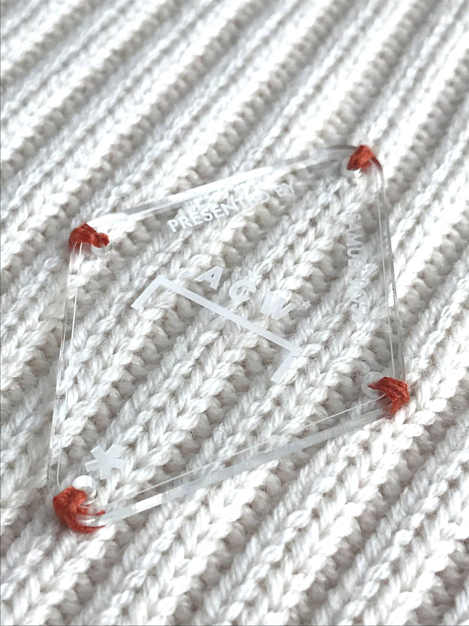《残り一点》 カラー切替 アシンメトリーハイネックジップアップニット ZIPPED CASHWOOL JUMPER - CREAM CREA