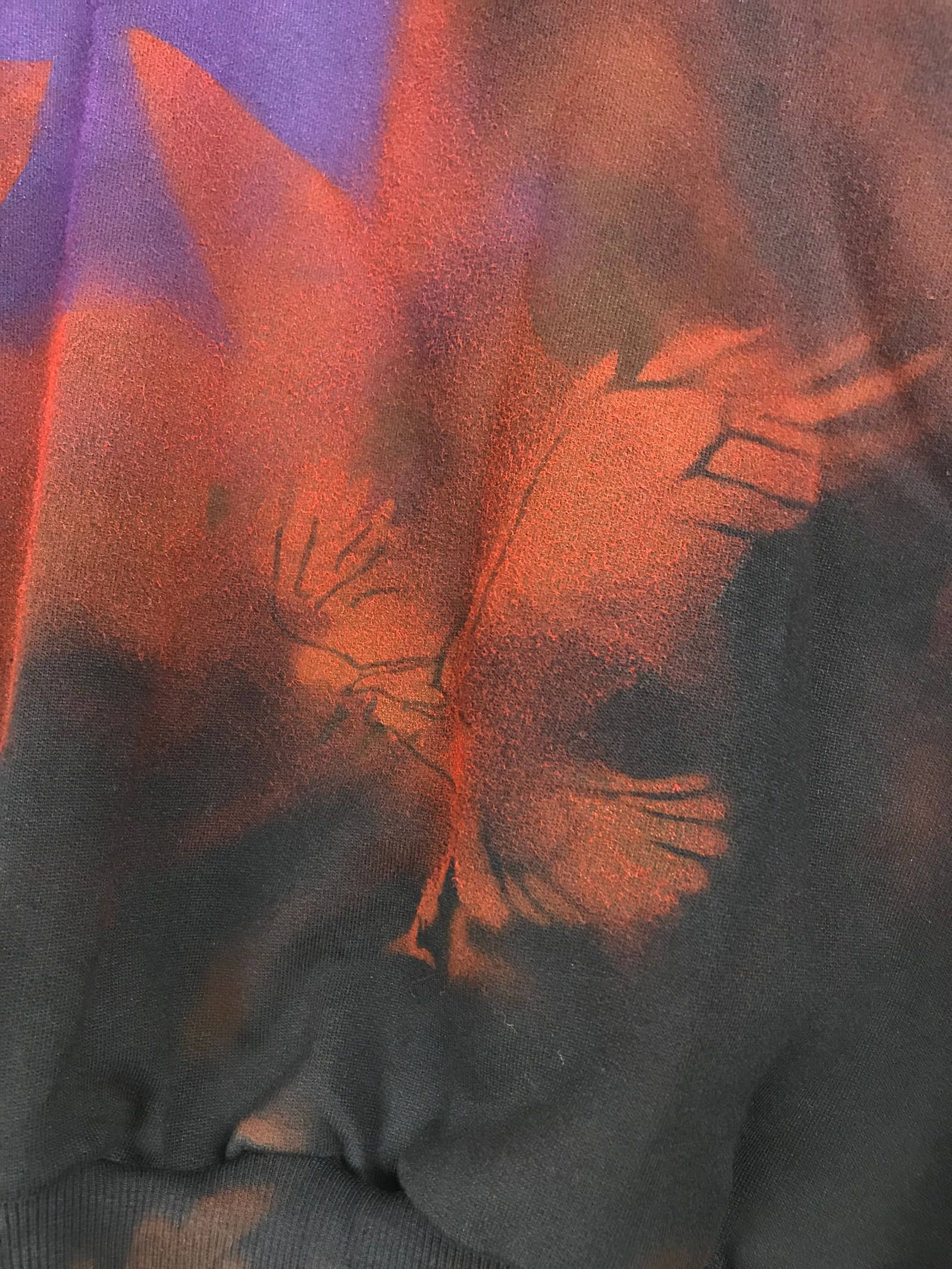 《L,XL残り各一点》 ドルフィングラフィック ショート丈パーカー HOODIE  - BLACK