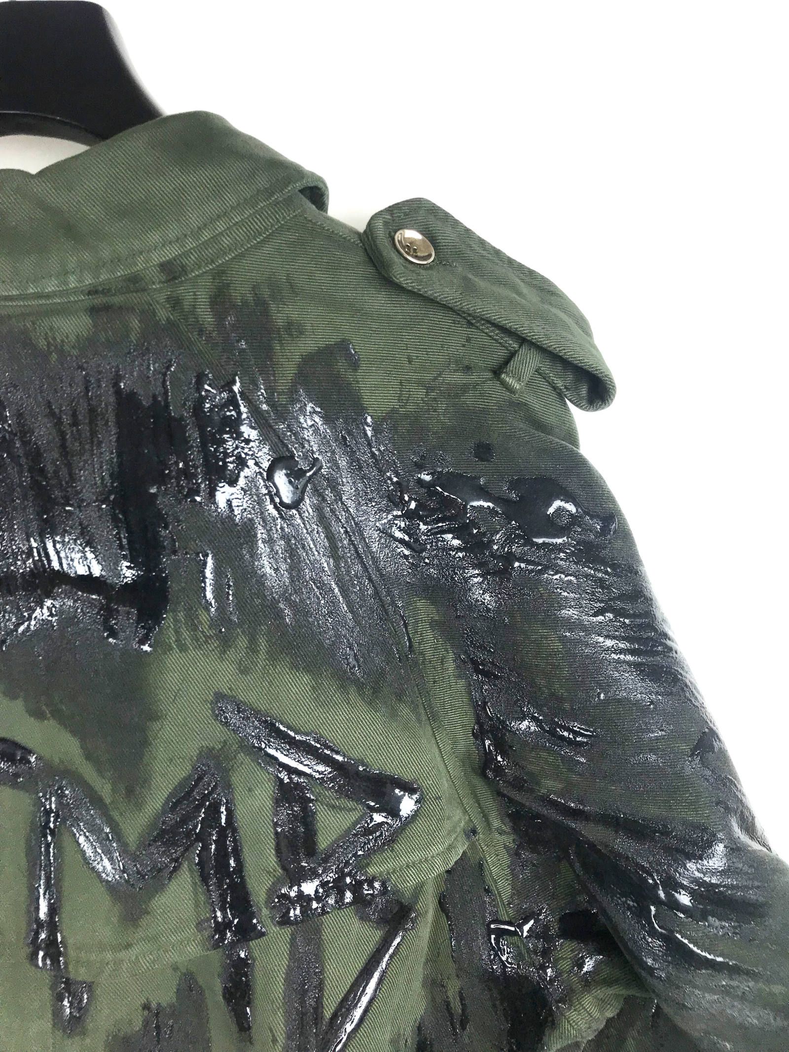 《残り一点》 バックロゴ シリコンペイント デニムトレンチコート TRENCH SILICON DENIM JACKET - Khaki