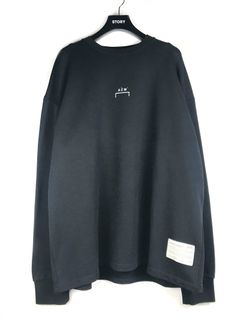 オーバーサイズ 定番ロゴパッチ スウェット - BLACK