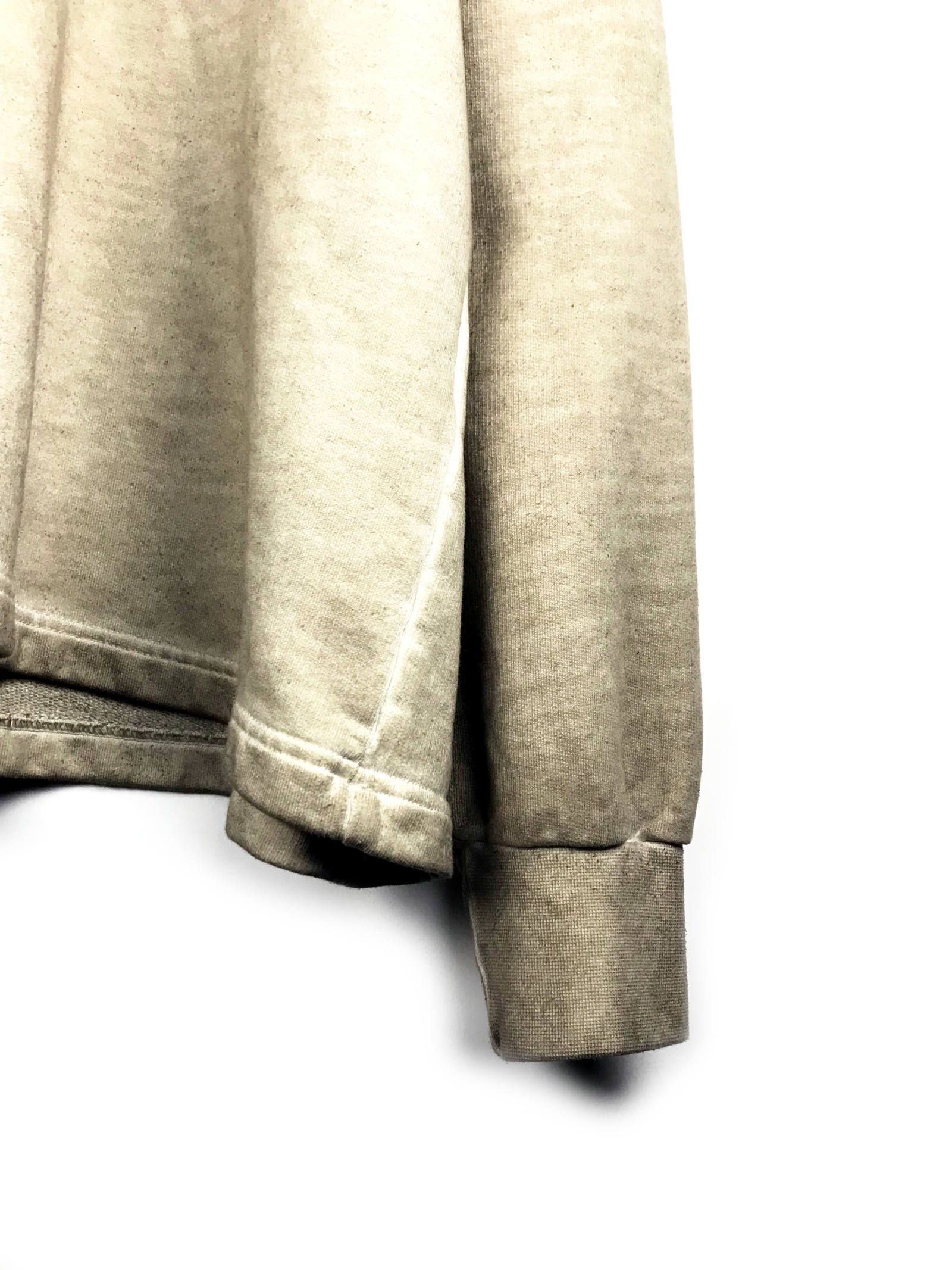 染め加工 ドロップショルダー ロゴパーカー - BEIGE
