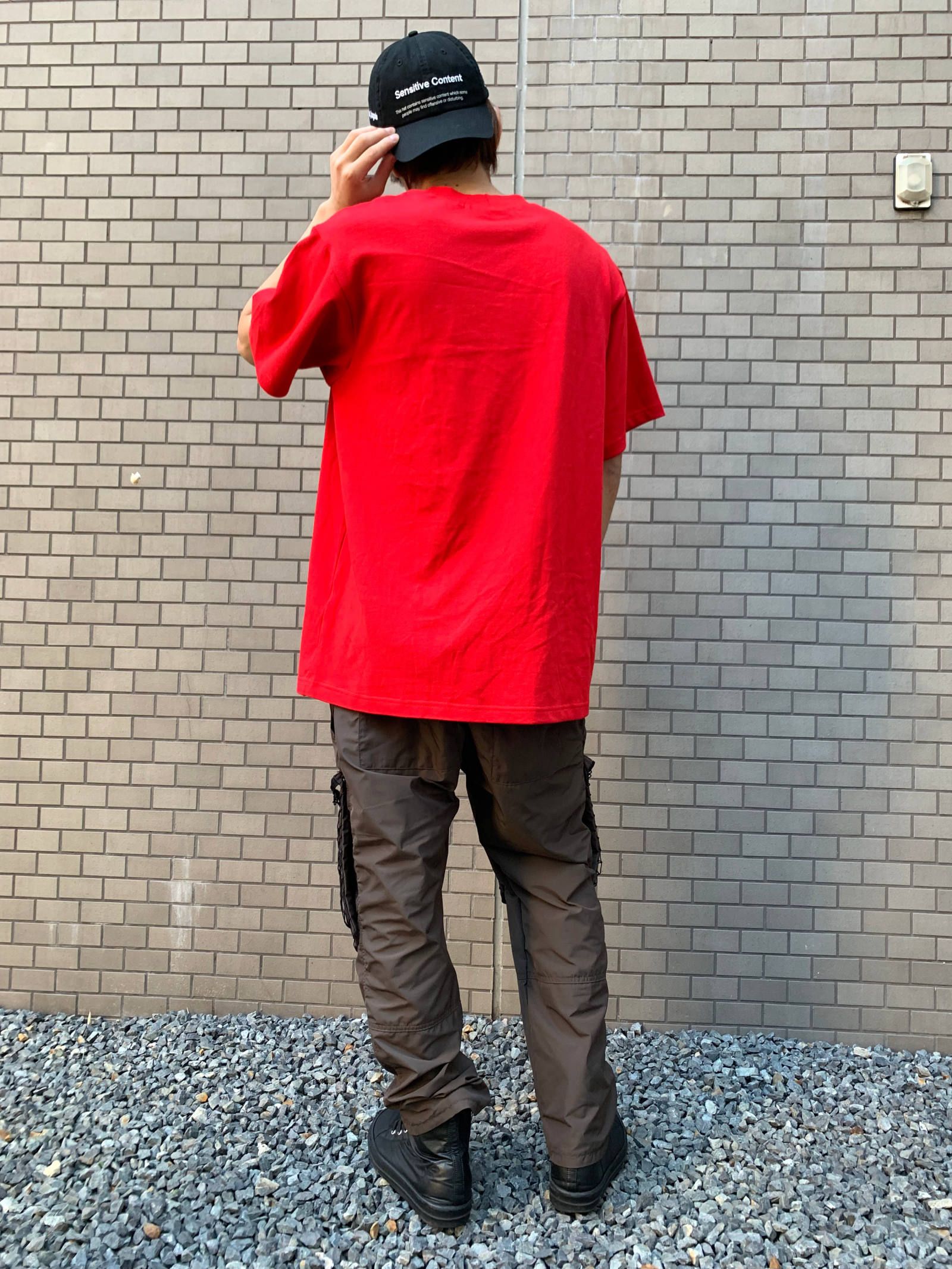 《各カラー残り一点》 スカルロゴ グラフィックカットソー T-SHIRT - RED