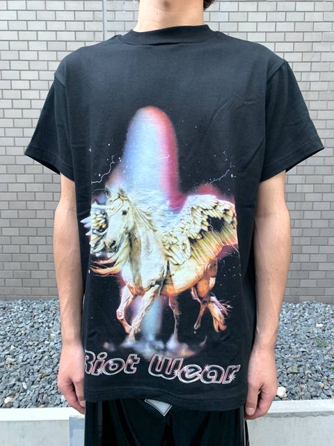 《残り一点》 ペガサス グラフィックカットソー T-SHIRT - BLACK
