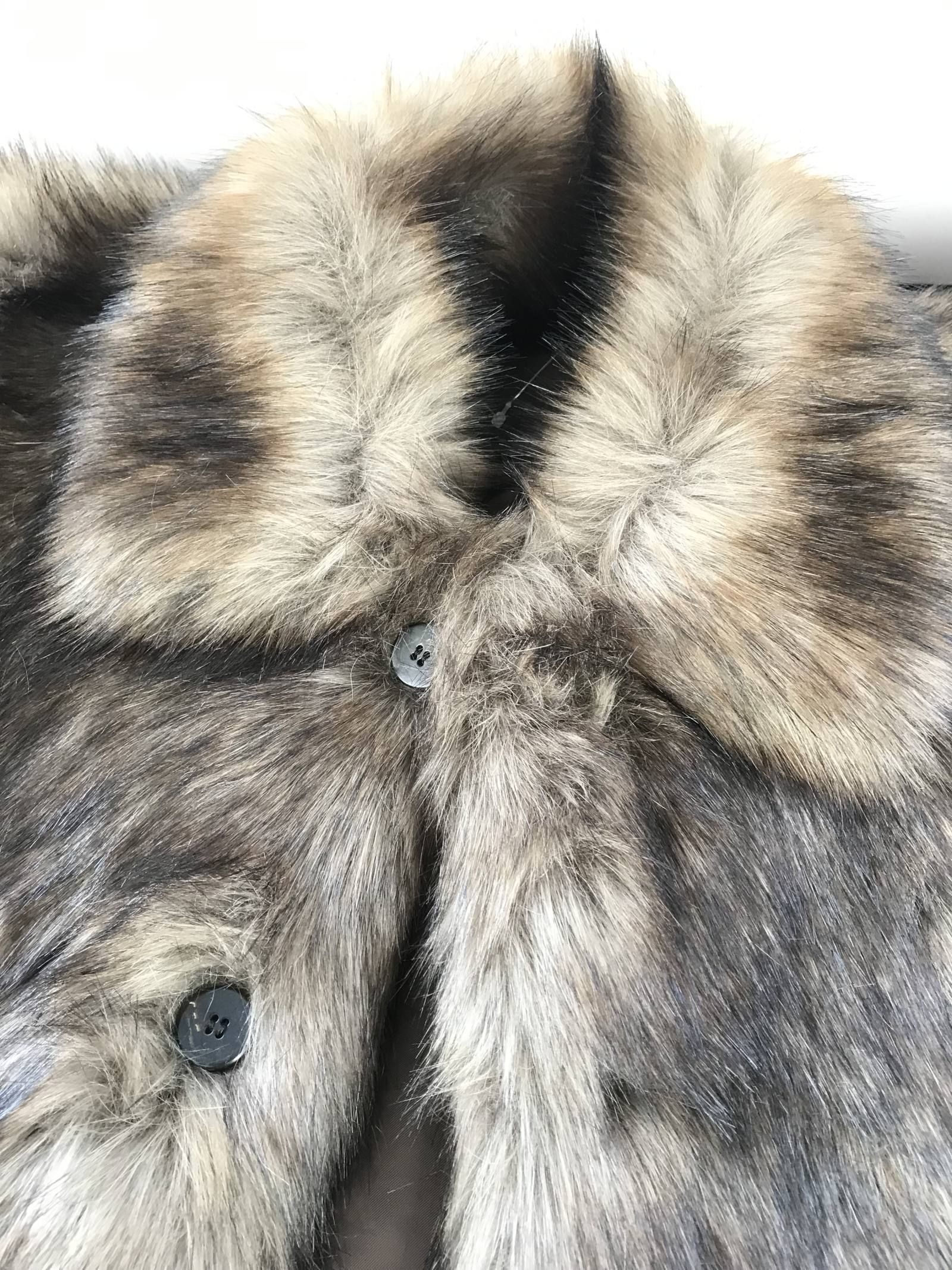 オーバーサイズ ショートファージャケット FAUX FUR SHORT COAT - BROWN