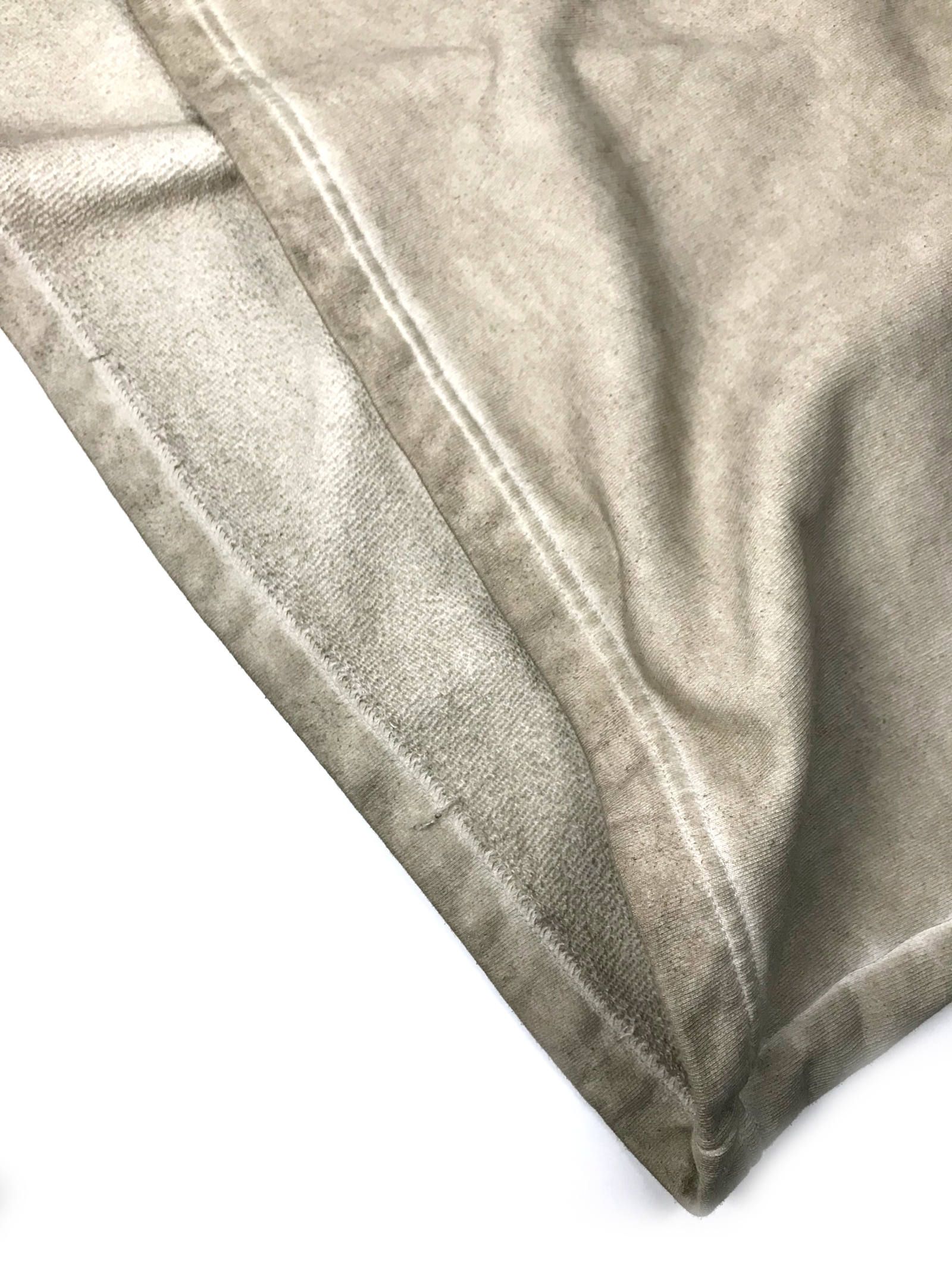 染め加工 ドロップショルダー ロゴパーカー - BEIGE