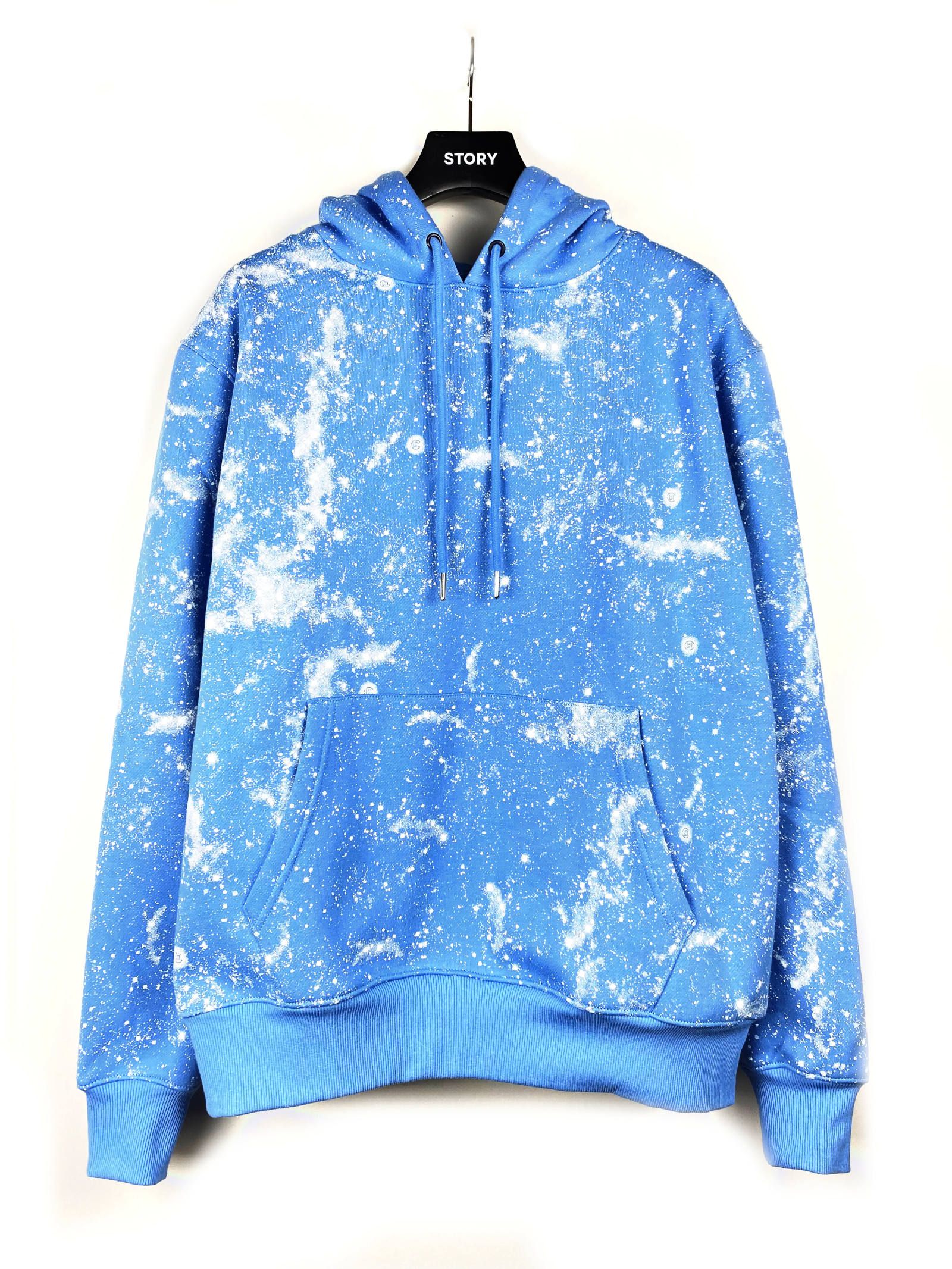 《残り一点》 スター スプレープリント プルオーバーパーカー STARS ALL OVER HOODIE - BLUE