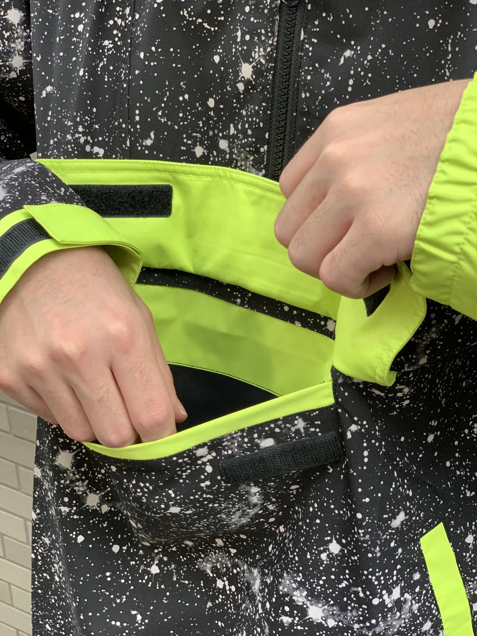 【残り一点】 スタープリント ロゴ アノラックナイロンパーカー CONTRAST COLOR ANORAK - BLACK