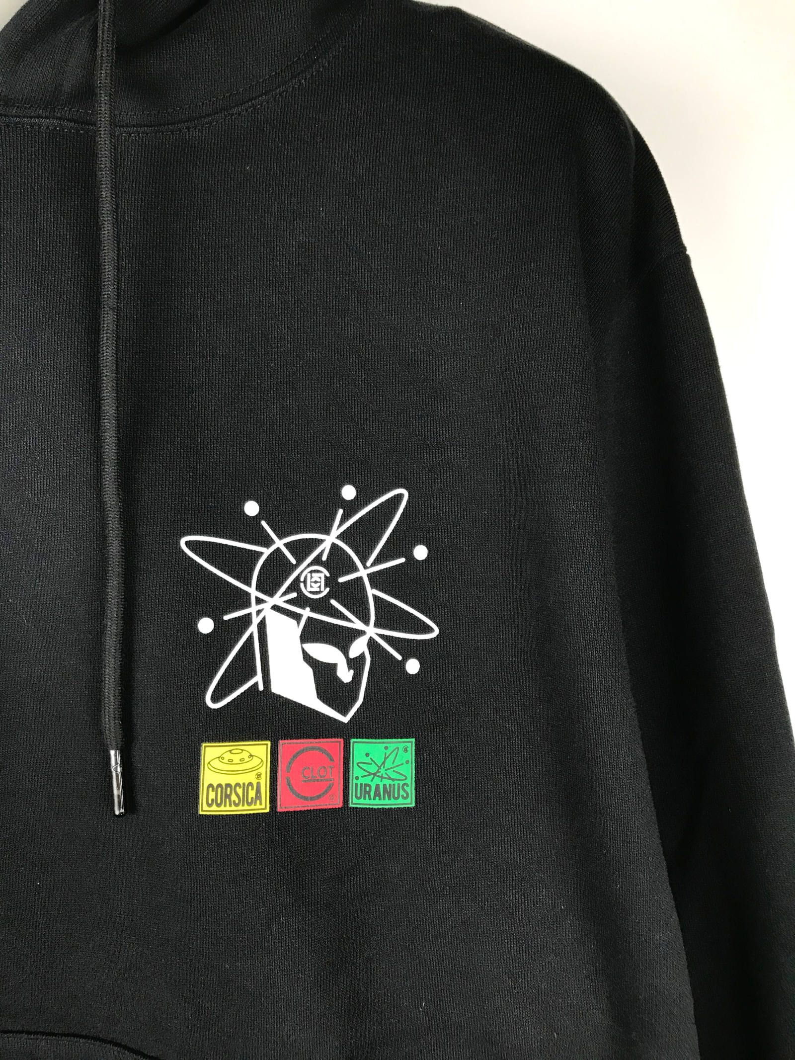 プラネットプリント オーバーサイズパーカー PLANETS HOODIE - BLACK