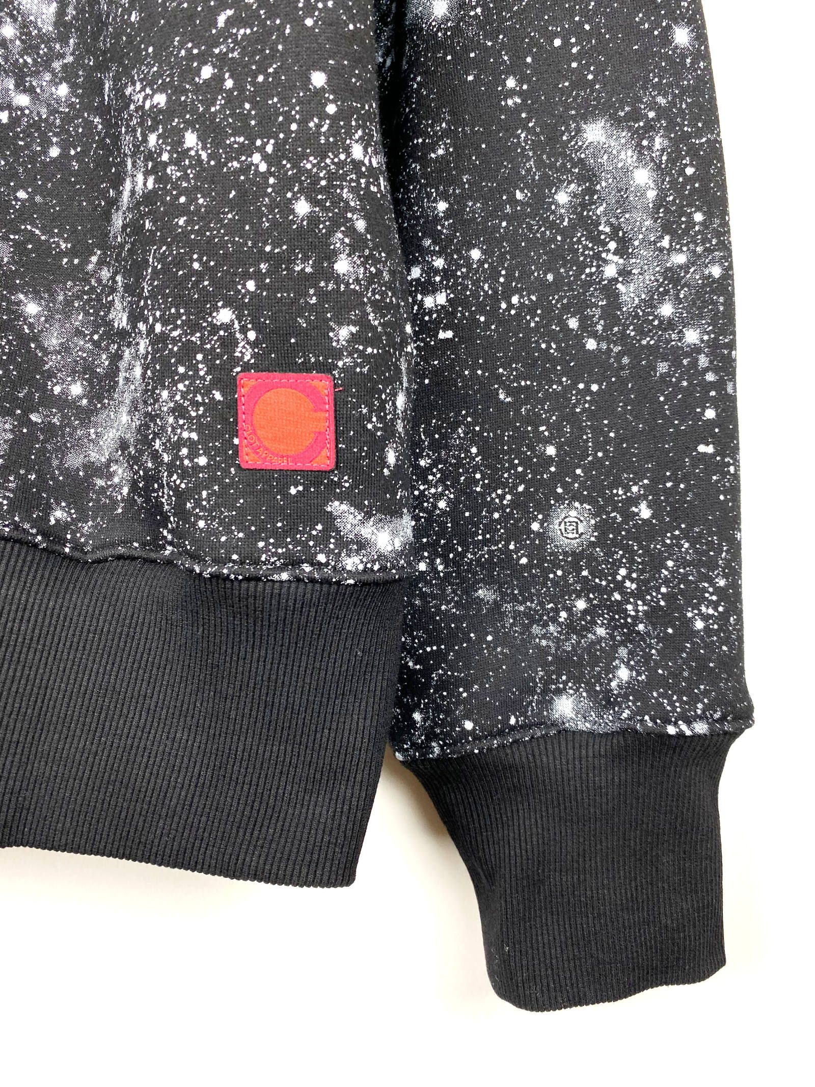 【残り一点】 スター スプレープリント プルオーバーパーカー STARS ALL OVER HOODIE - BLACK