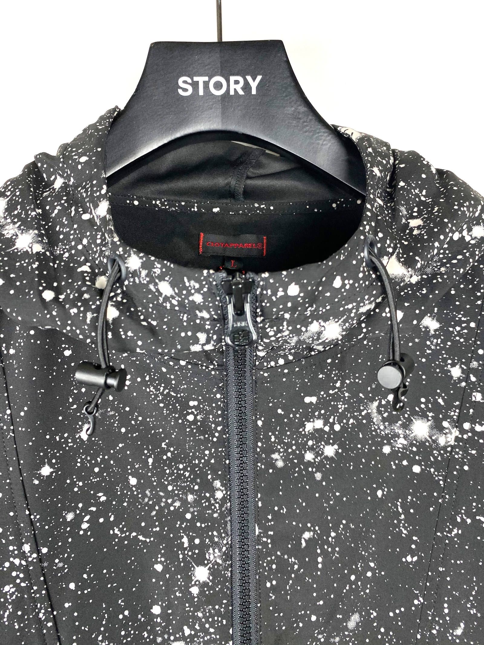 【残り一点】 スタープリント ロゴ アノラックナイロンパーカー CONTRAST COLOR ANORAK - BLACK