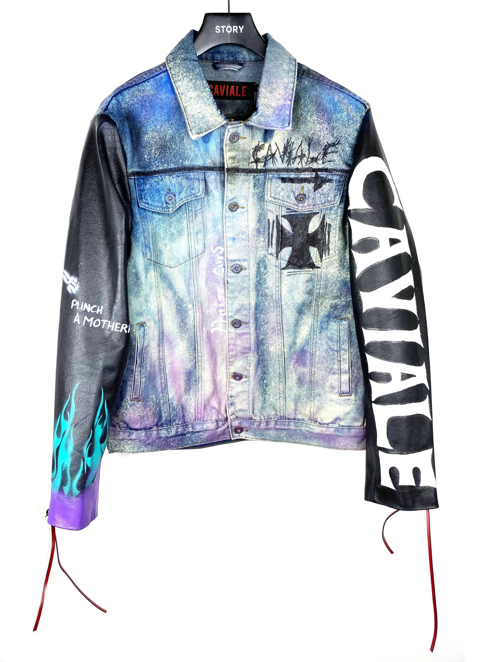 CAVIALE PAINT DENIM JACKETダメージデニムジャケット - lapbm.org