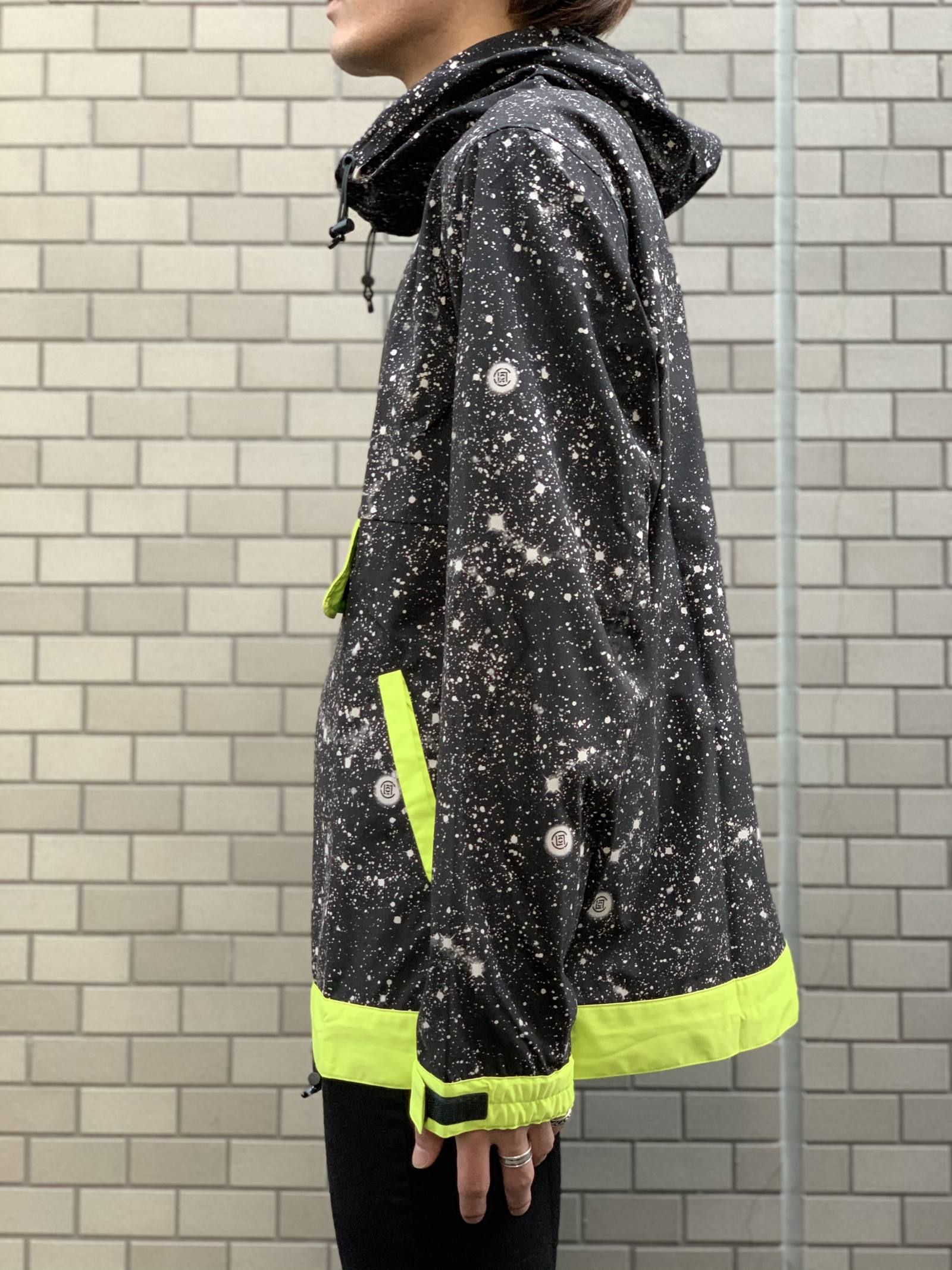 【残り一点】 スタープリント ロゴ アノラックナイロンパーカー CONTRAST COLOR ANORAK - BLACK