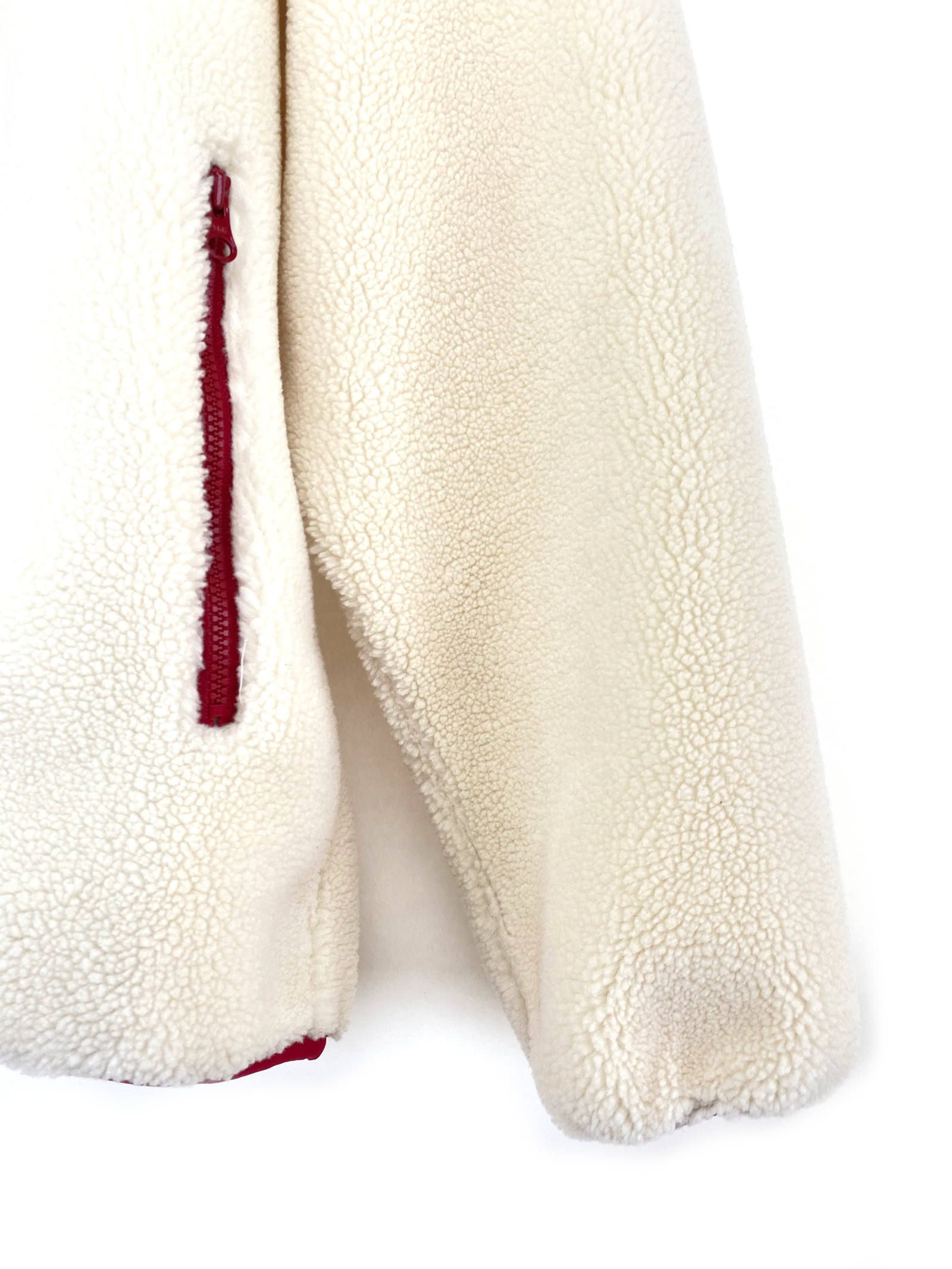 ワッペン装飾 ジップアップ フリースジャケット FLEECE JACKET - CREAM