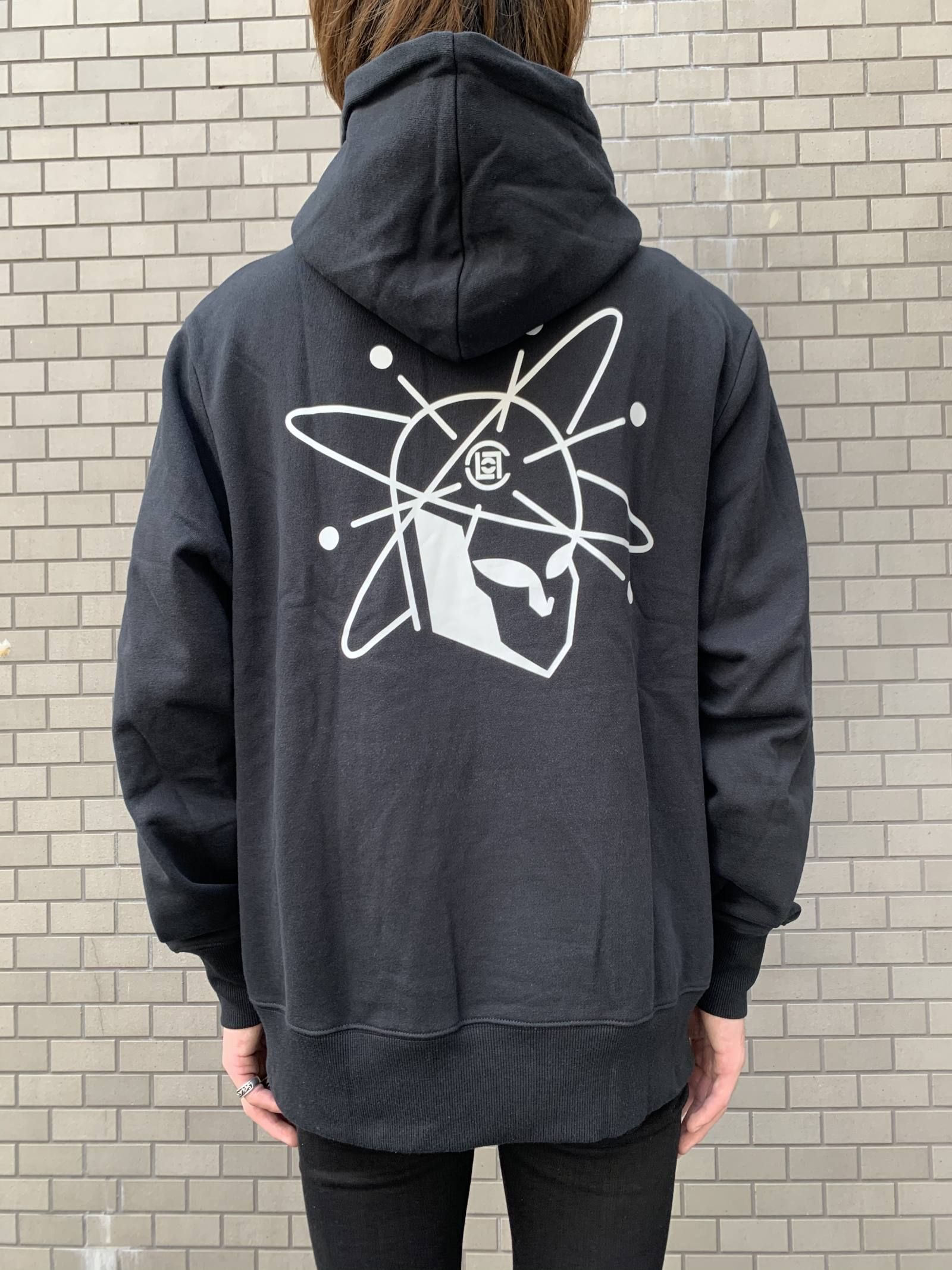 プラネットプリント オーバーサイズパーカー PLANETS HOODIE - BLACK