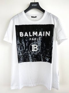 Bロゴ スパンコール カットソー T-SHIRTS SEAQUINS NEW-LOGO - WHITE