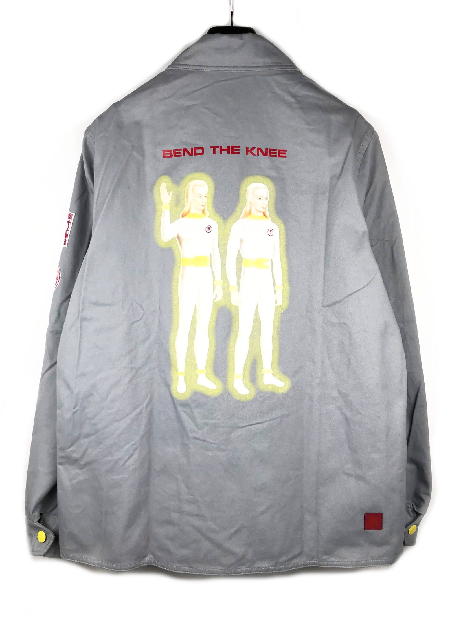 バックプリント パッチ装飾カバーオール ジャケット APPLIQUE CHORE JACKET - GRAY