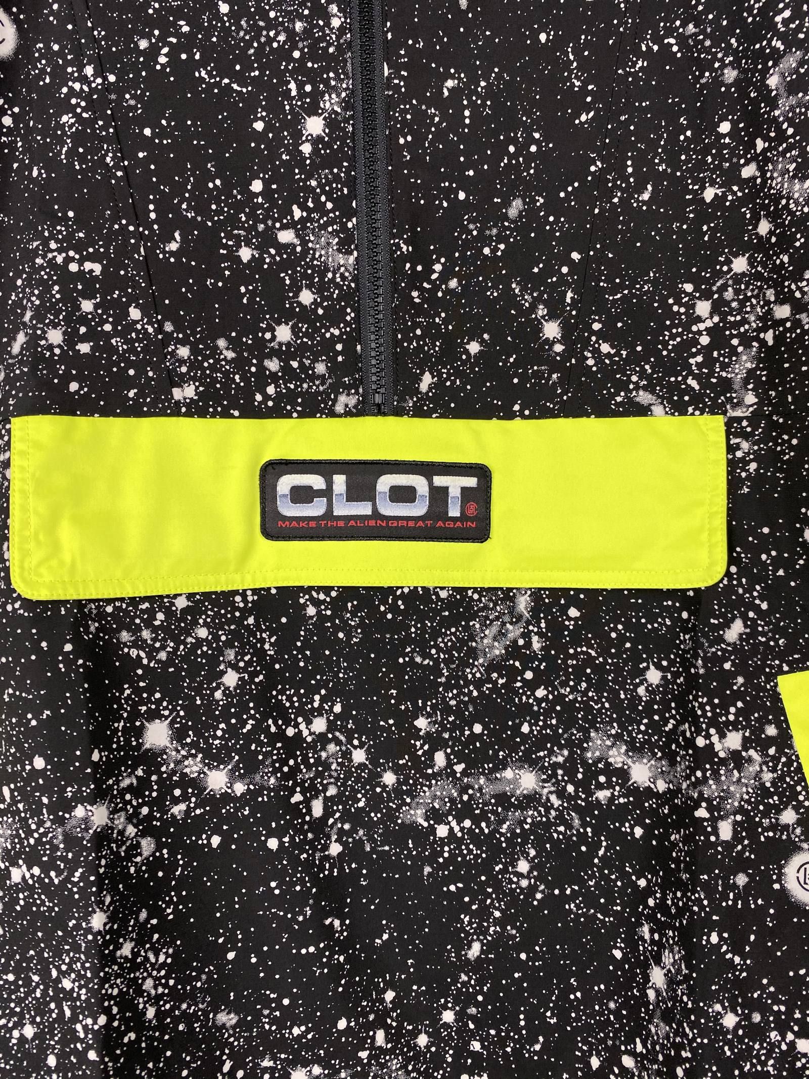 【残り一点】 スタープリント ロゴ アノラックナイロンパーカー CONTRAST COLOR ANORAK - BLACK