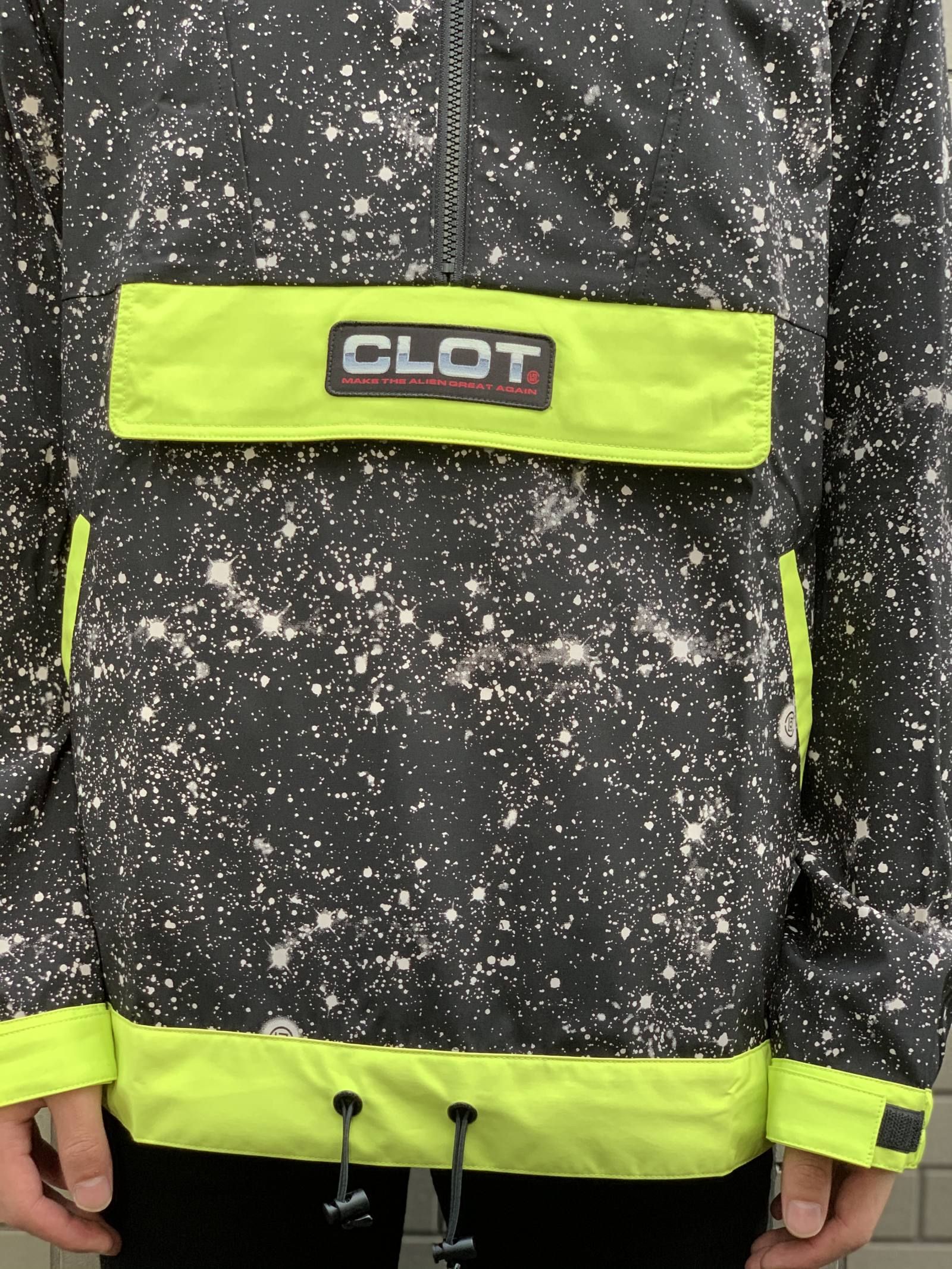 【残り一点】 スタープリント ロゴ アノラックナイロンパーカー CONTRAST COLOR ANORAK - BLACK
