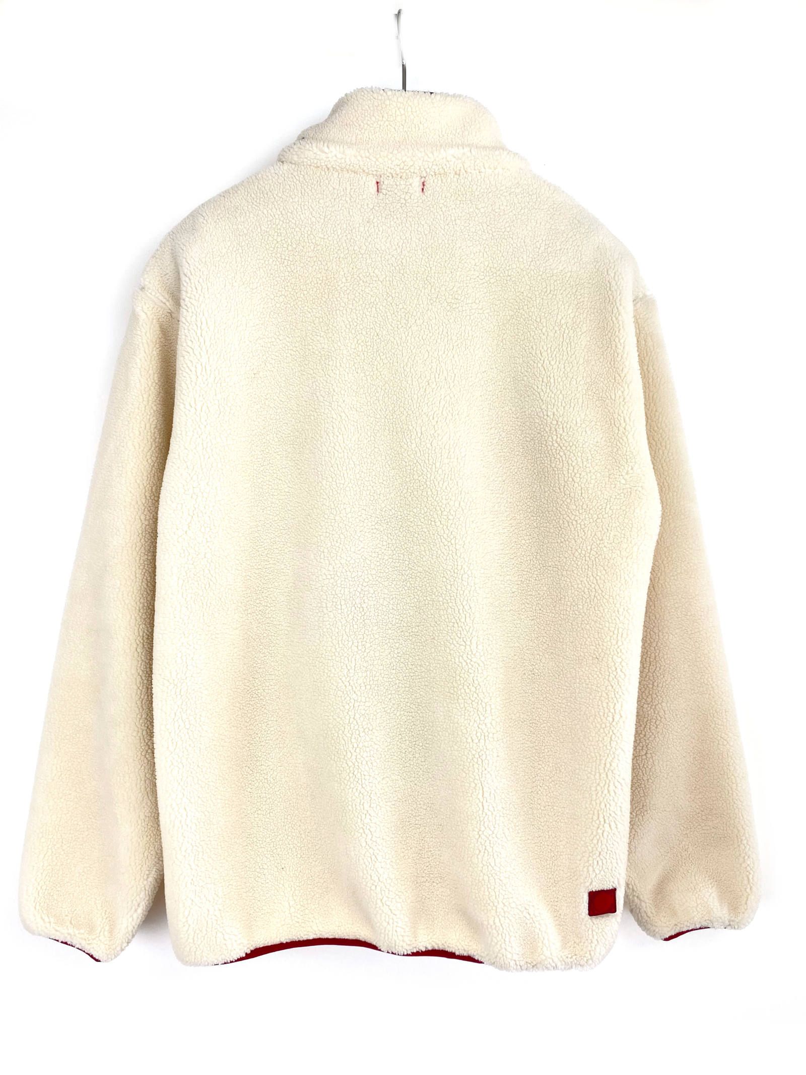 ワッペン装飾 ジップアップ フリースジャケット FLEECE JACKET - CREAM
