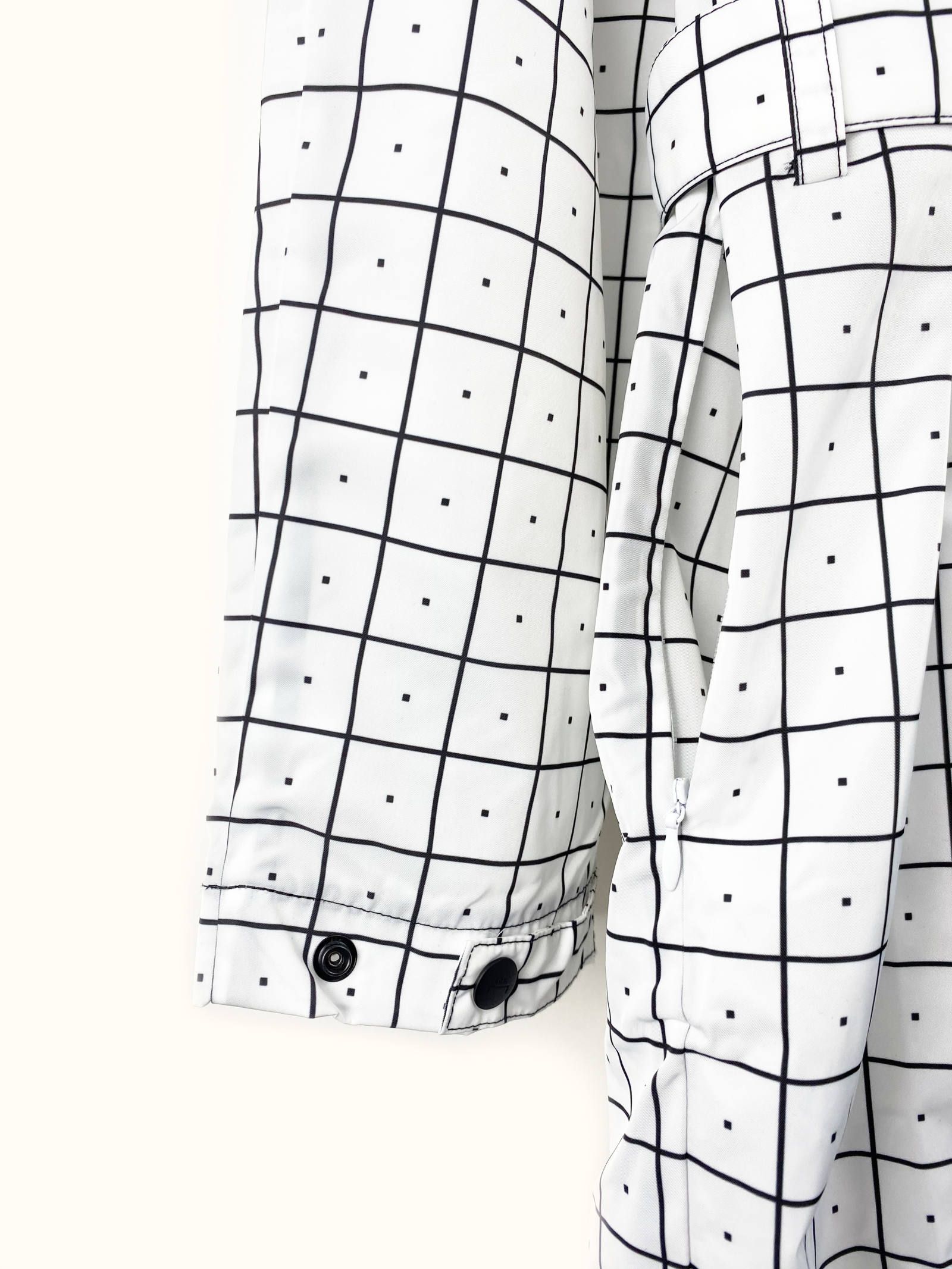 ウィンドウペンチェック ナイロン トレンチコート GRID TRENCH - WHITE
