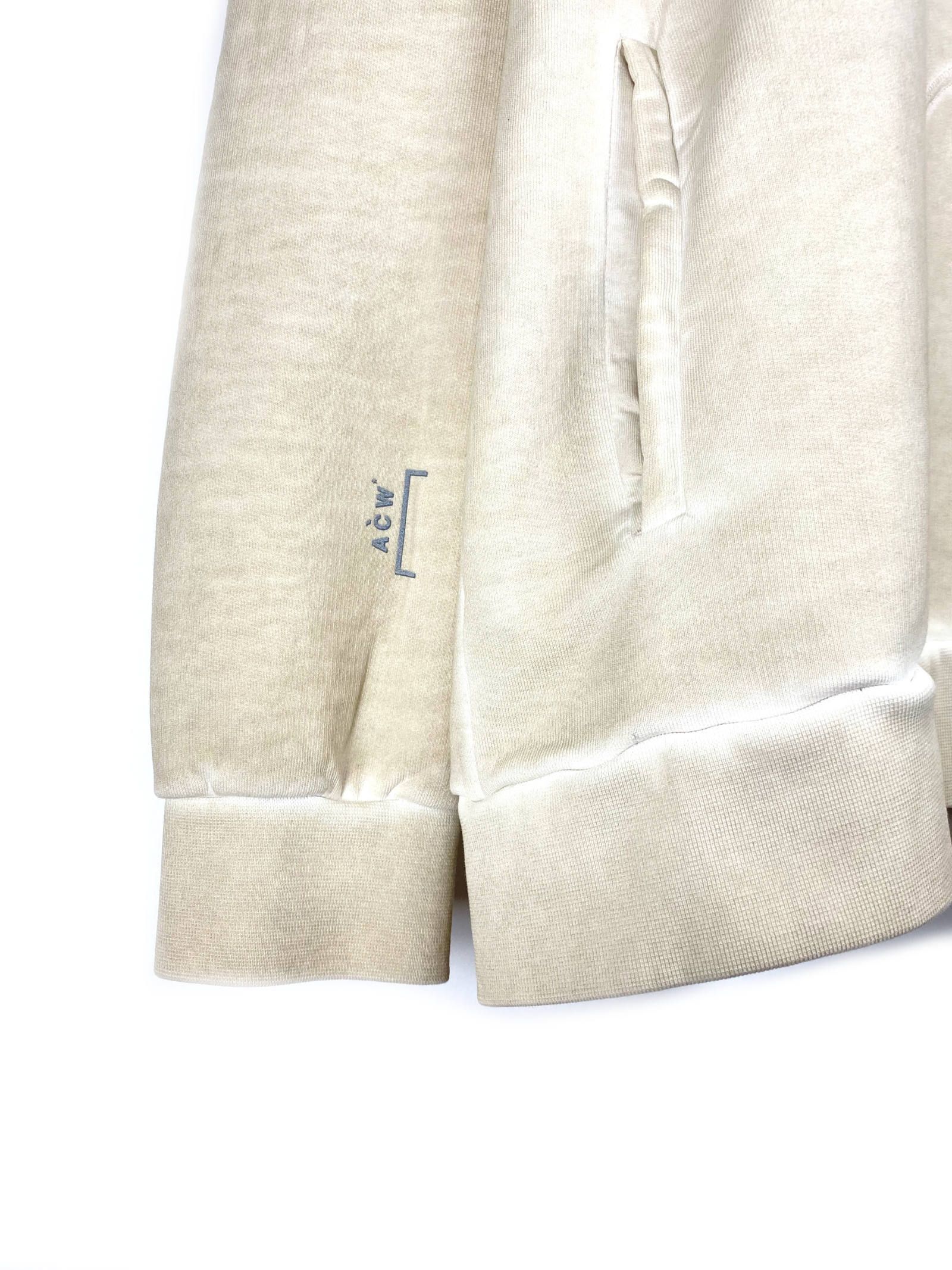 【残り一点】 染め加工 バックロゴ プルオーバーパーカー CLASSIC FLAT OVERLOCK HOODIE - DRRU(ベージュ)