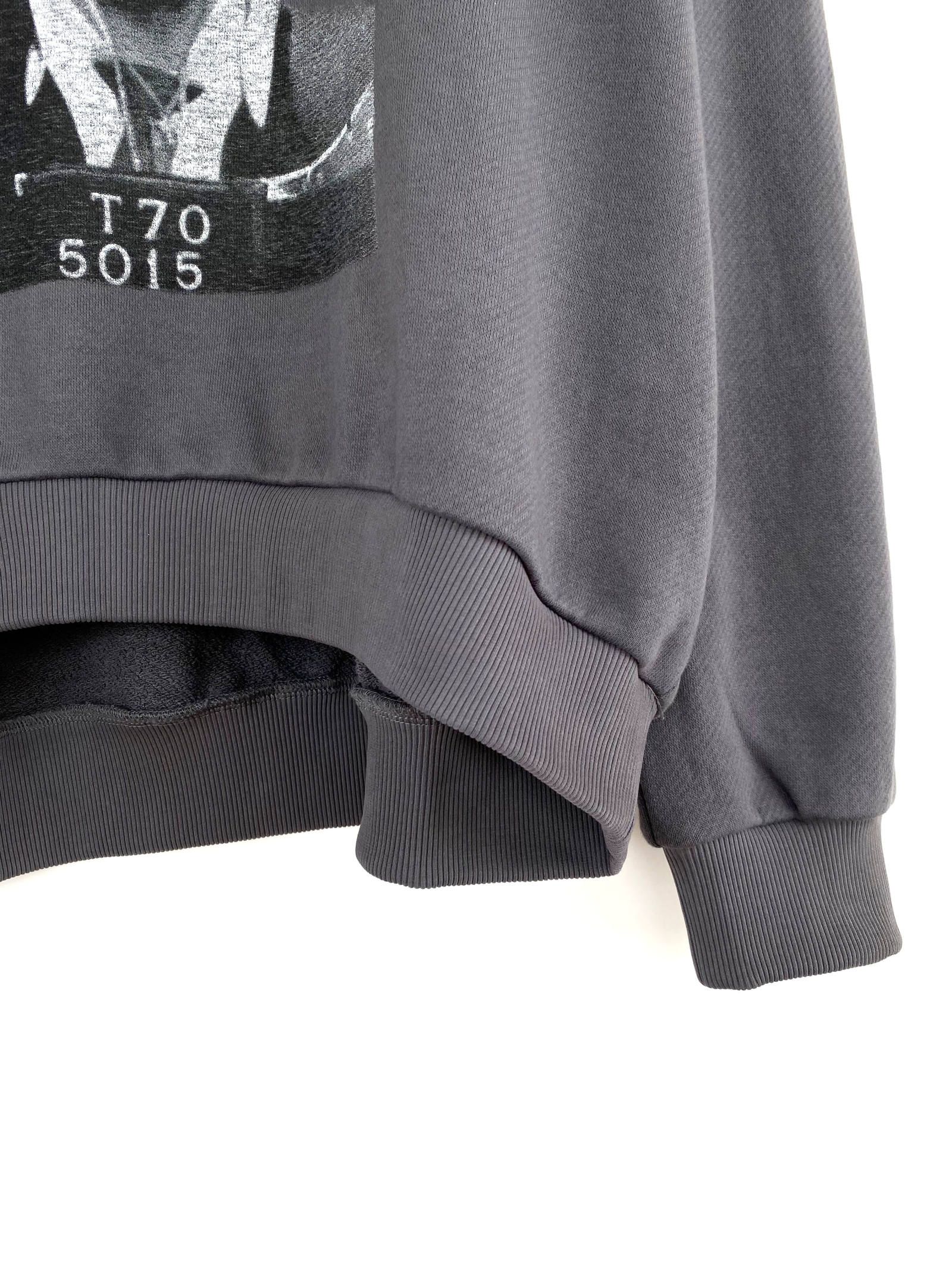 ラインストーン スカルUSA クルーネックスウェット USA SKULL ELVIS PULLOVE - GREY