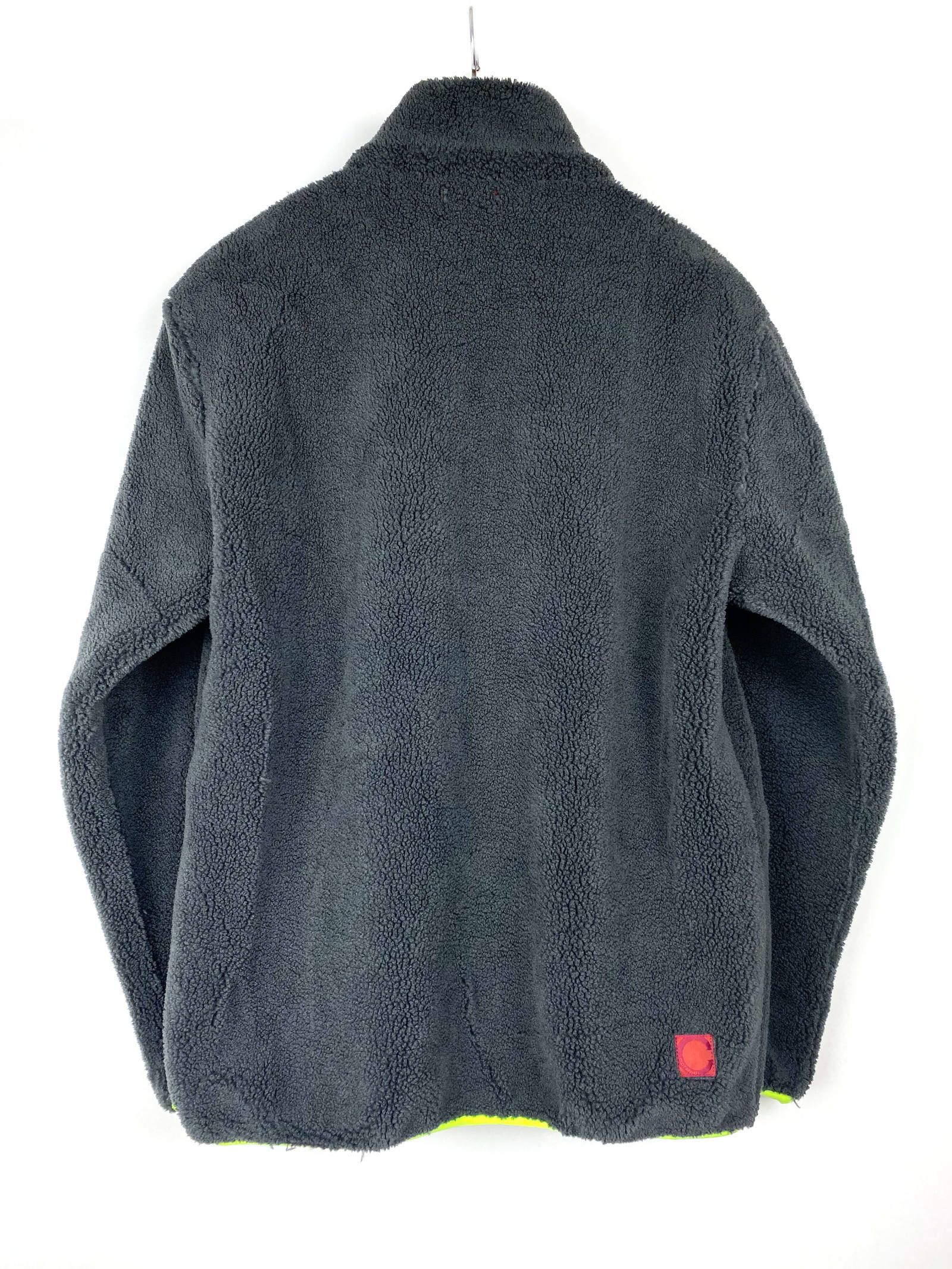 《残り一点》 ワッペン装飾 ジップアップ フリースジャケット FLEECE JACKET - GREY