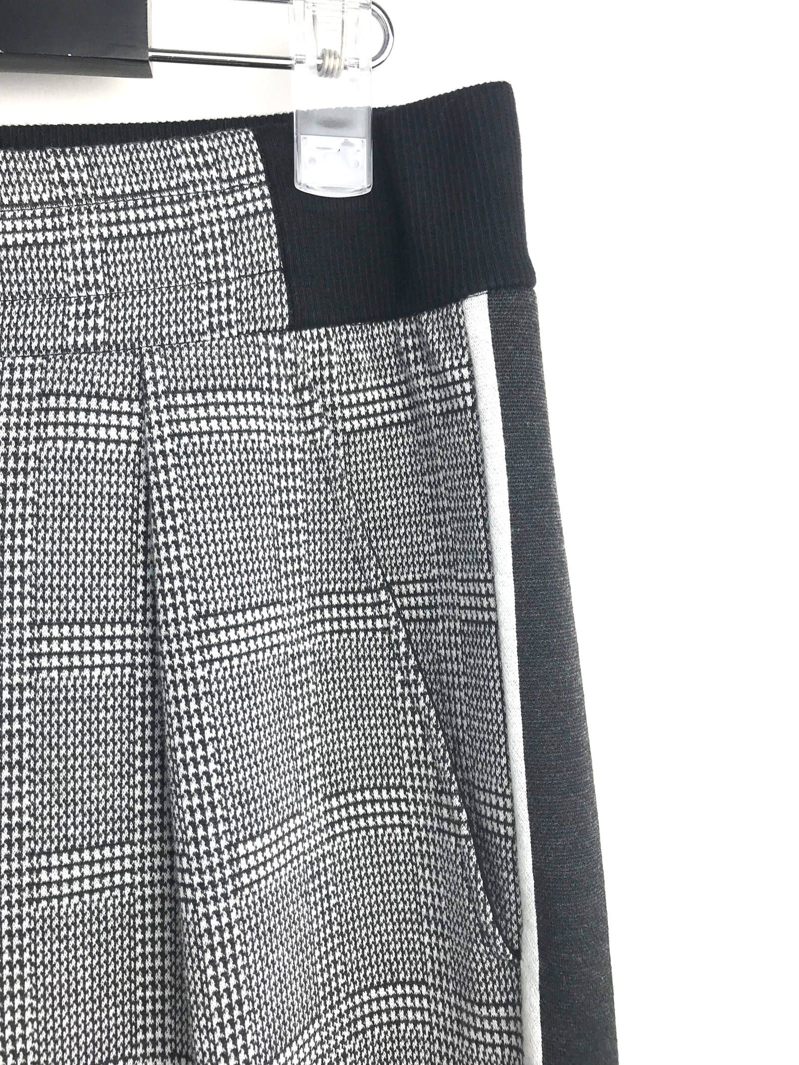 グレンチェック ラインワイドスウェットパンツ - GRAY