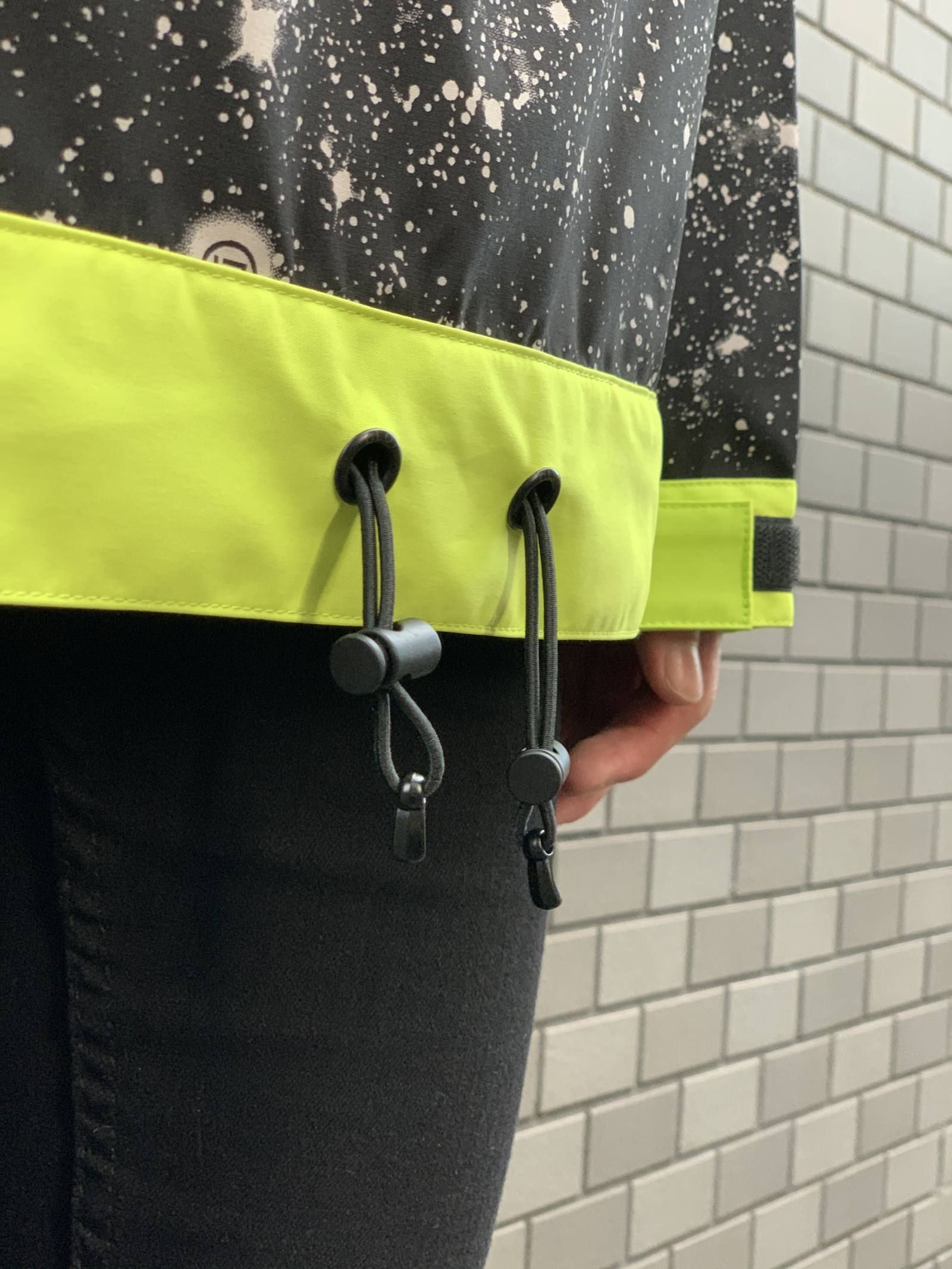 【残り一点】 スタープリント ロゴ アノラックナイロンパーカー CONTRAST COLOR ANORAK - BLACK