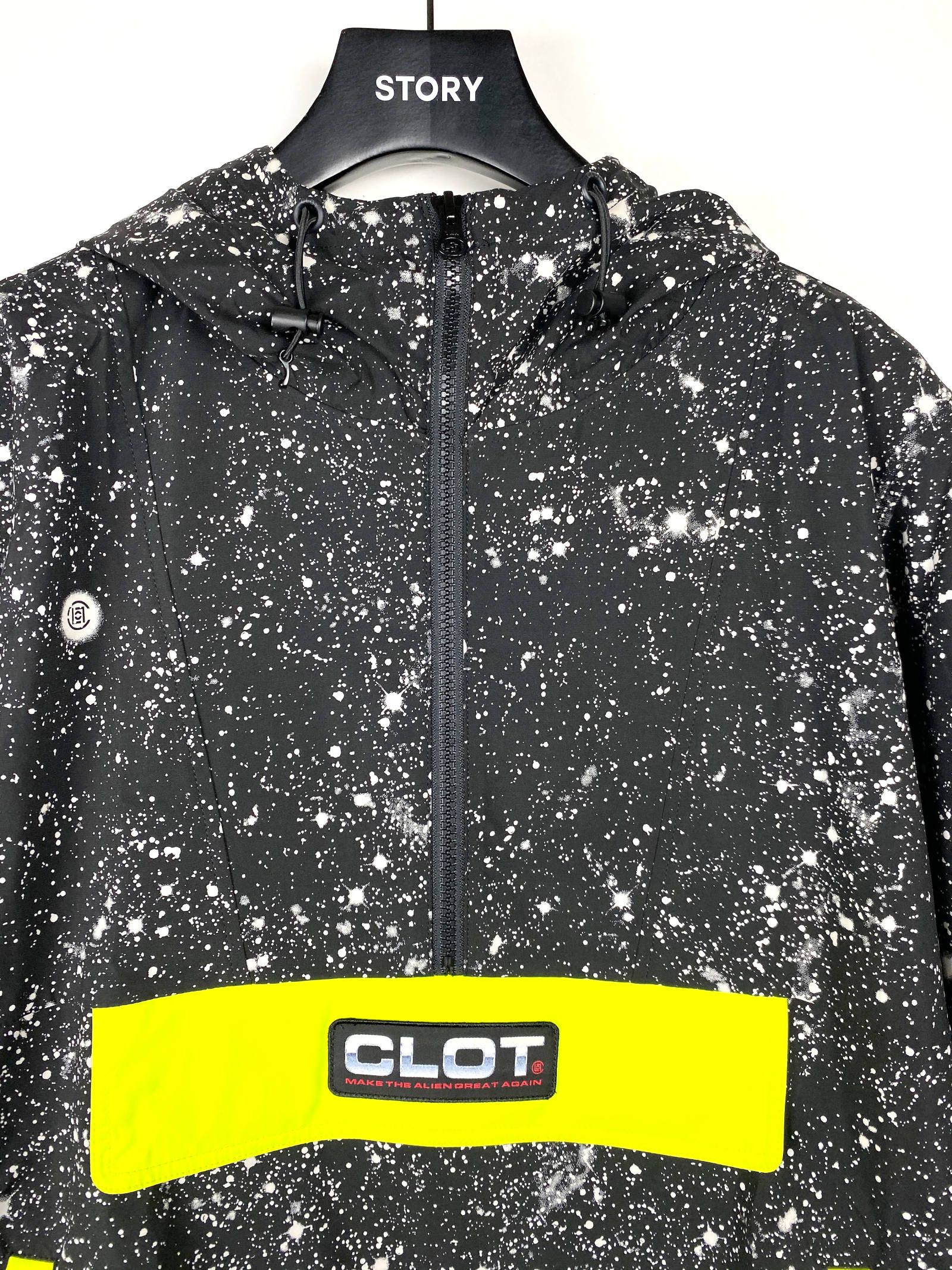 【残り一点】 スタープリント ロゴ アノラックナイロンパーカー CONTRAST COLOR ANORAK - BLACK