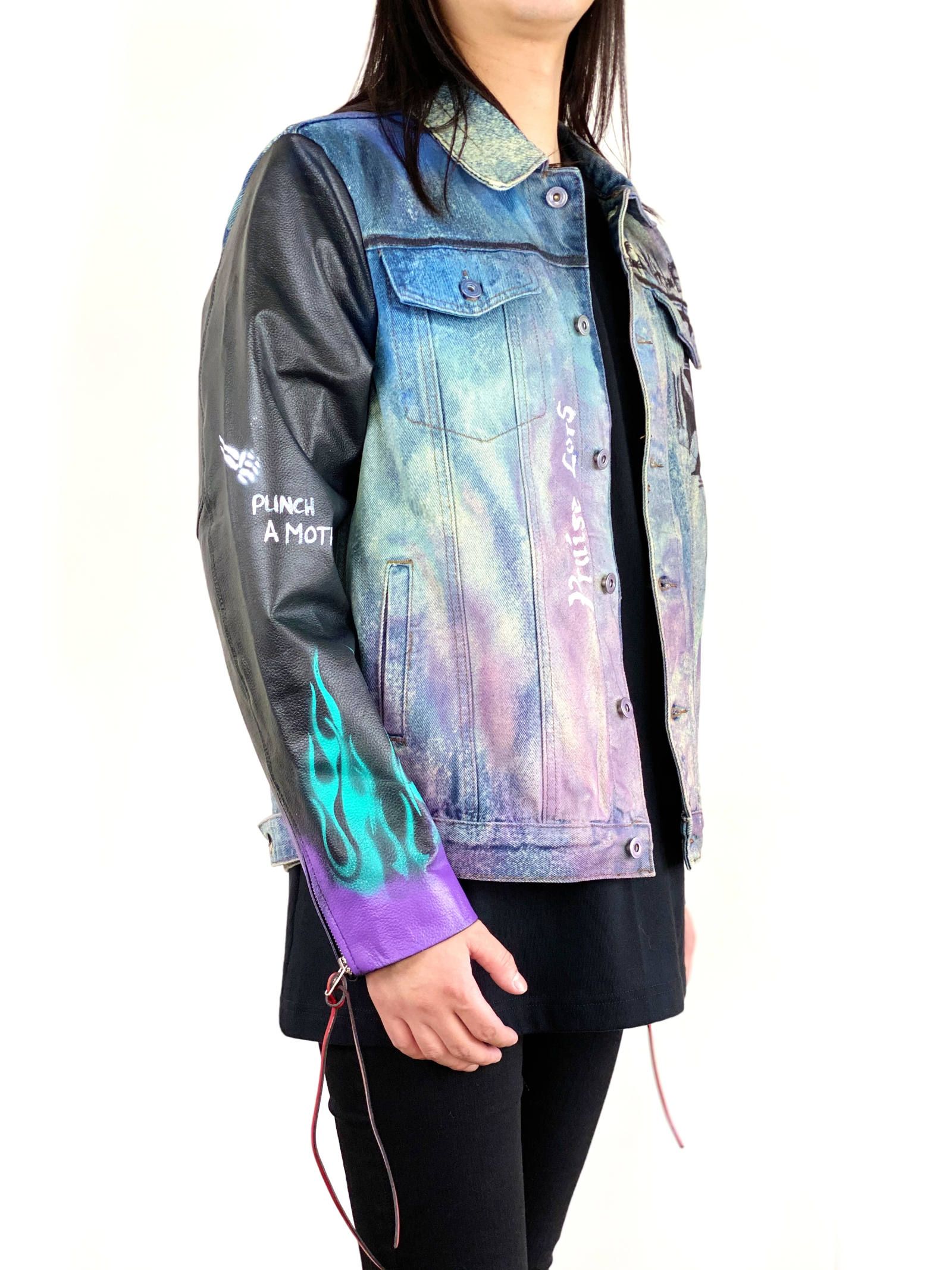 G_ArchiveS_一覧[CAVIALE] 19AW 定価148,500 袖レザーデニムジャケット ...