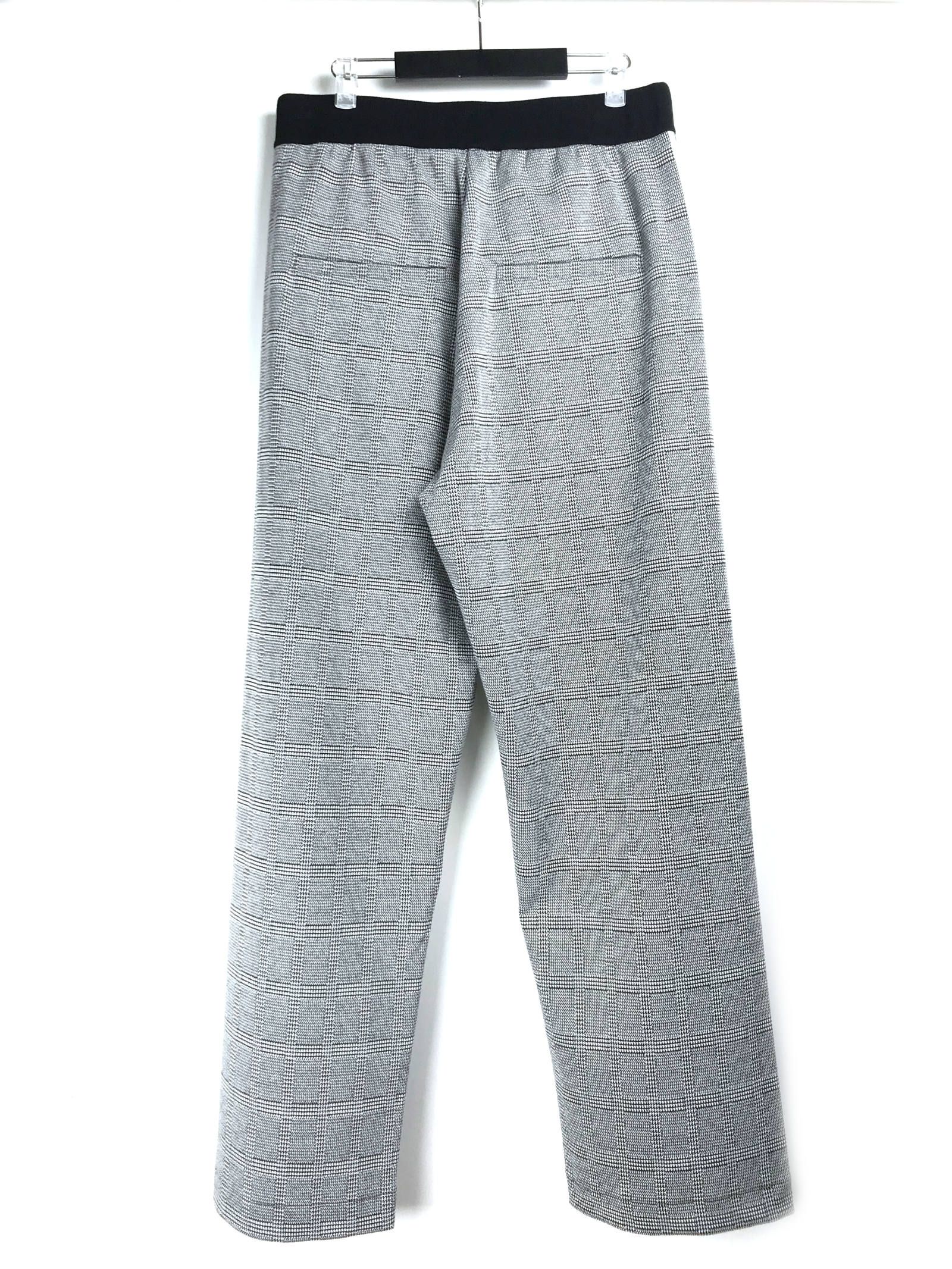 グレンチェック ラインワイドスウェットパンツ - GRAY