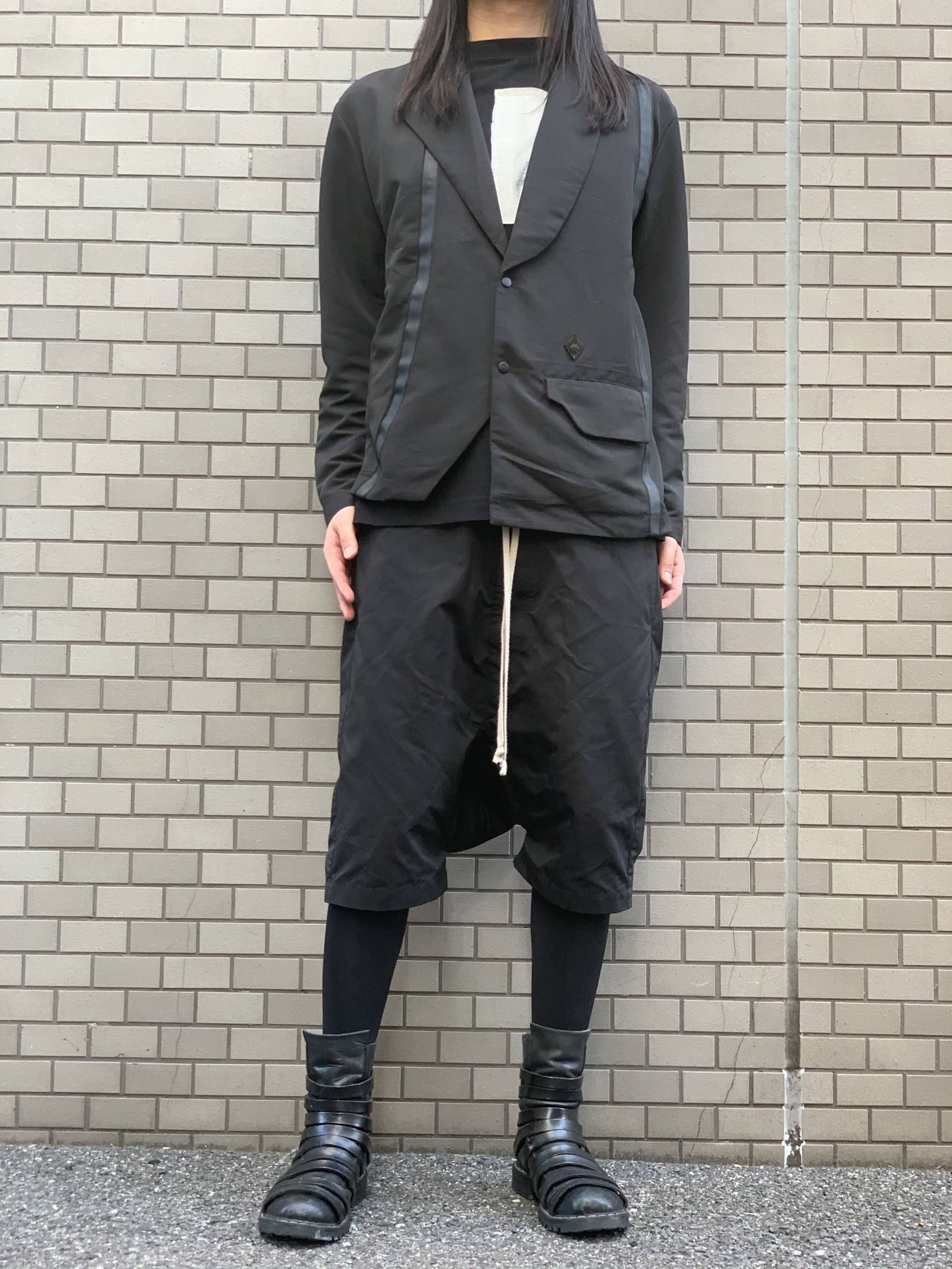 《残り一点》 アシンメトリーデザイン テーピング テーラードジャケット BLAZER JACKET - BLACK