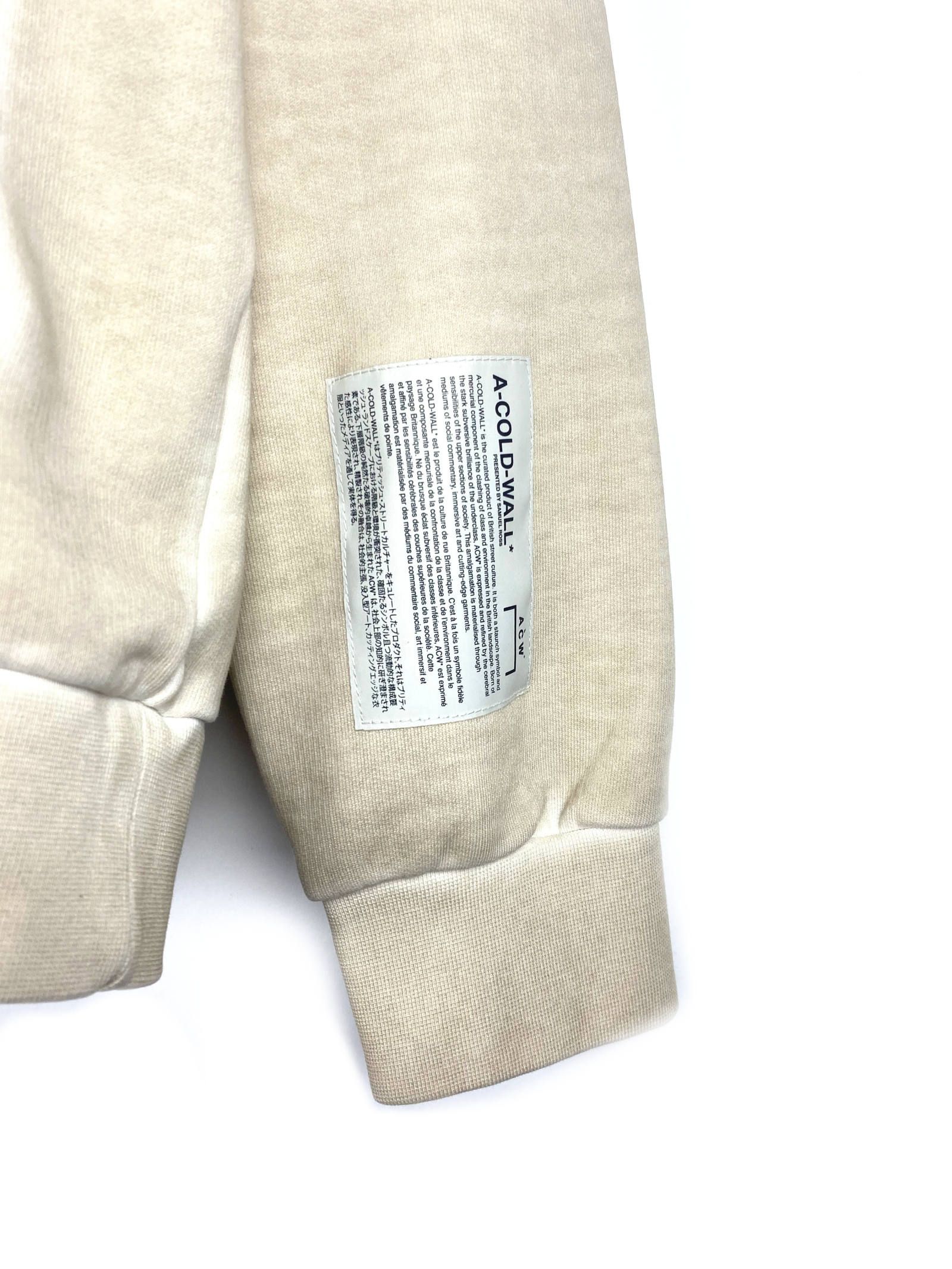【残り一点】 染め加工 バックロゴ プルオーバーパーカー CLASSIC FLAT OVERLOCK HOODIE - DRRU(ベージュ)