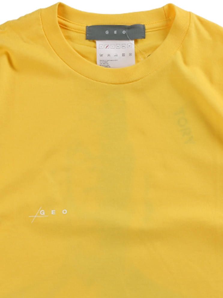 バックプリント 半袖 カットソー - YELLOW