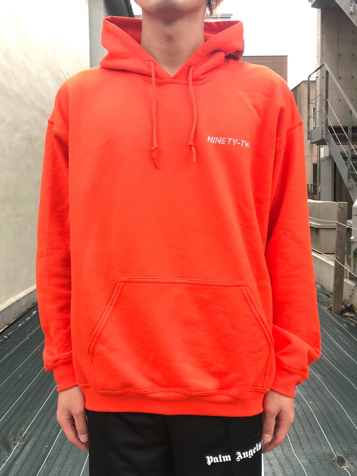 《残り一点》ラインストーン レーシングフーディ - ORANGE