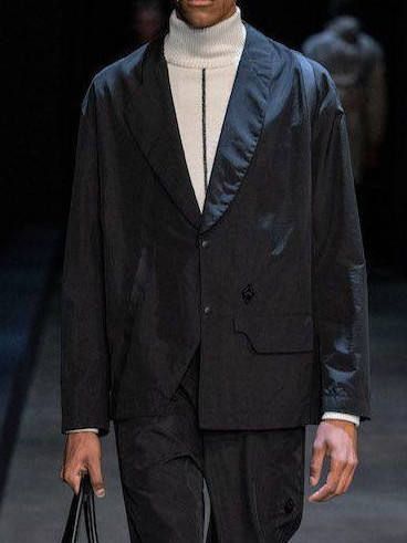 《残り一点》 アシンメトリーデザイン テーピング テーラードジャケット BLAZER JACKET - BLACK