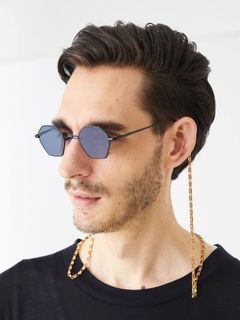 【BUDDY OPUTICALコラボ】 チェーン付 カットサングラス - CHAIN "ais" - BLACK
