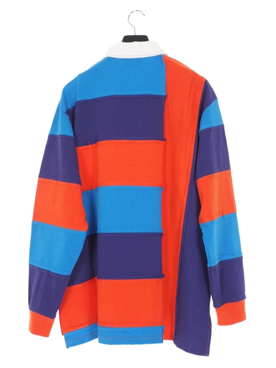 クレイジーパターンラガーシャツ INTASIA STRIPED POLO LONG MULTI